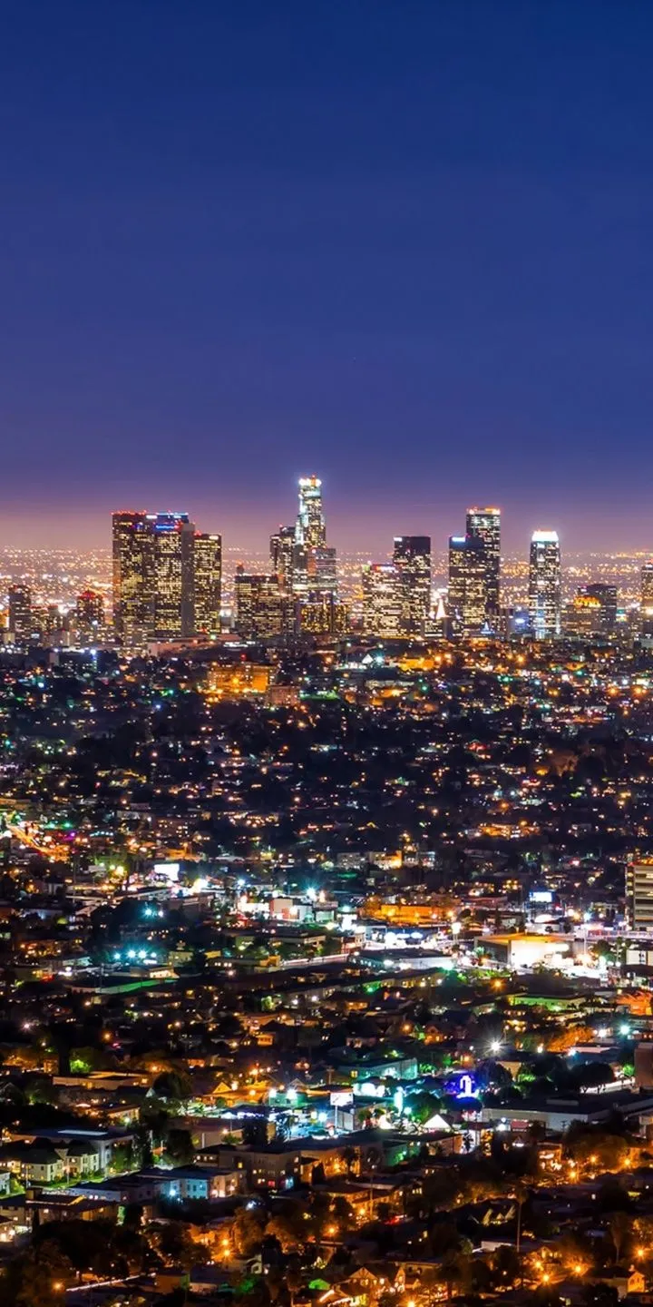Phone wallpaper: Los Angeles, Man Made, United States, Light, Night, Cities 1139690