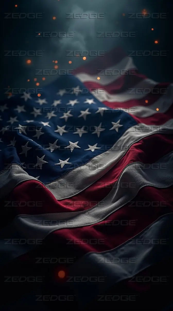 Dark USA Flag Cinematic Patriotic Bokeh Independence Mobile Wallpaper wallpaper