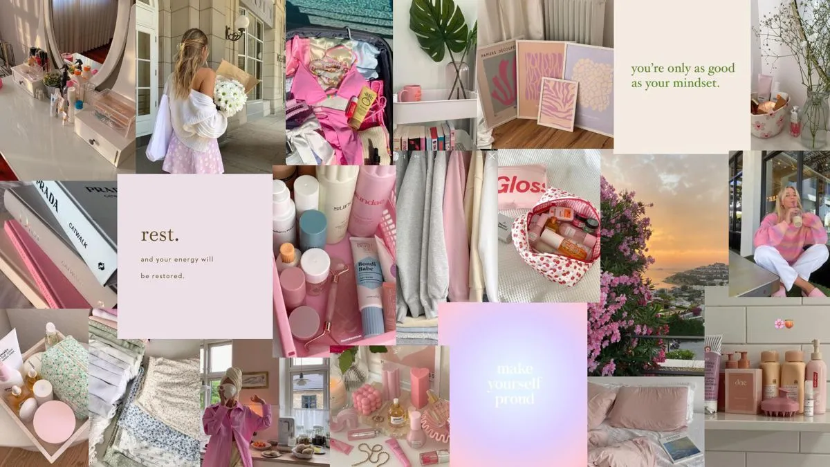 Pink Vision Board Wallpaper