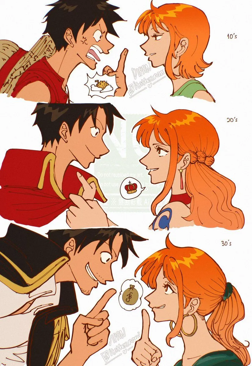 Luffy X Nami Credit: @itstheenami