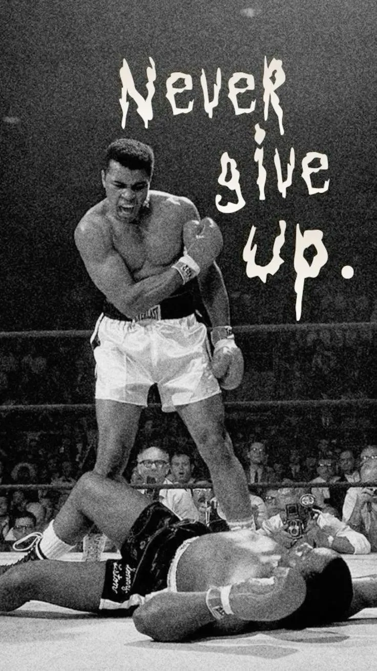 Never Give Up Boxing Inspiration Wallpaper 4k HD