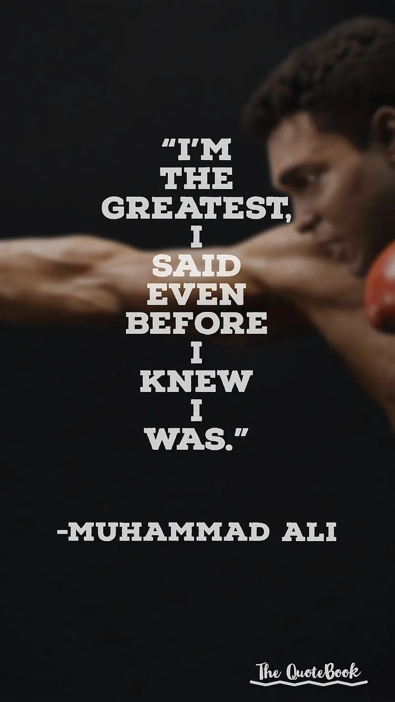 Motivational qoutes, sayings, muhammad ali, best, gym, self confidence, HD phone wallpaper