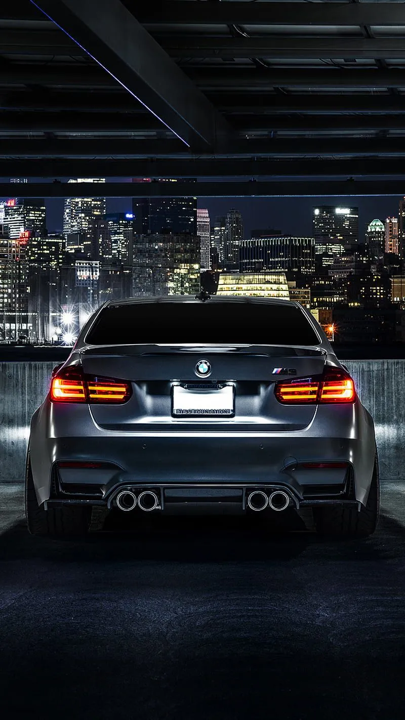 BMW M3, car, dark, f80, night, rear view, tuning, vehicle, HD phone wallpaper