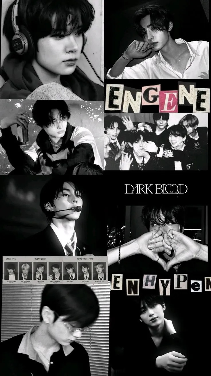 enhypen black aesthetic wallpaper