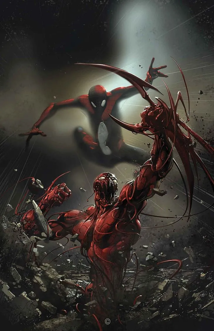 HD Wallpaper: Spider Man, Carnage, Marvel Comics, Artwork