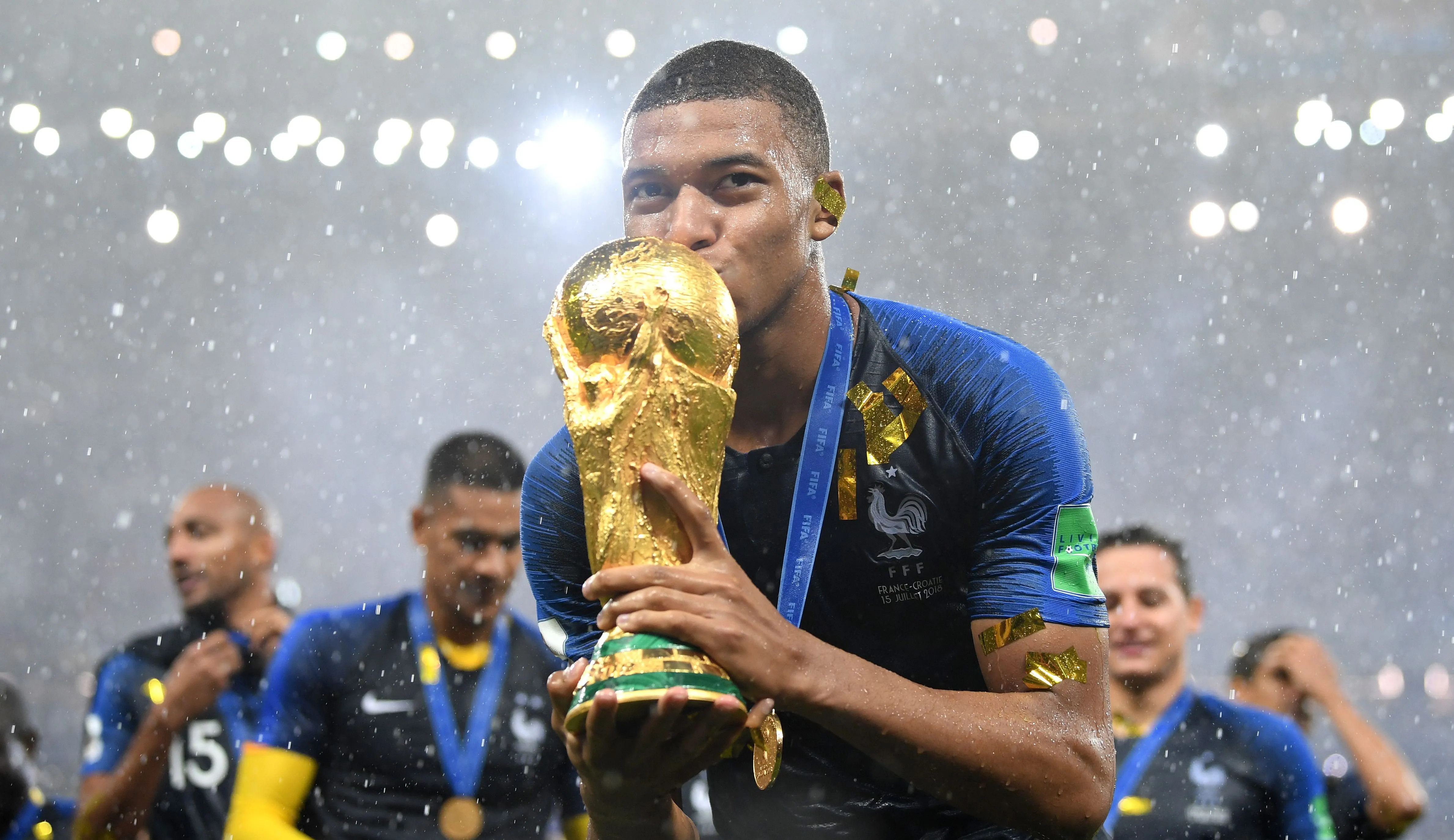 Kylian Mbappe Celebrates FIFA World Cup Win Wallpaper, HD Sports 4K Wallpaper, Image and Background
