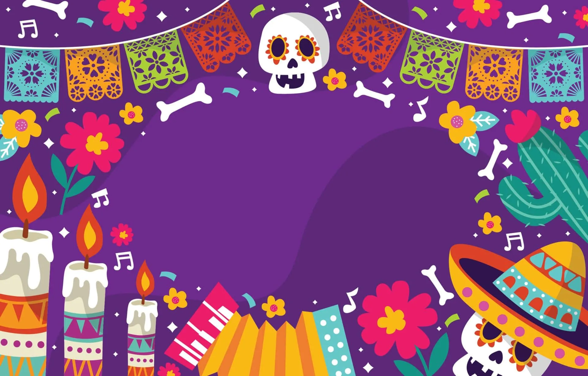 Download Colorful celebration of Dia De Los Muertos