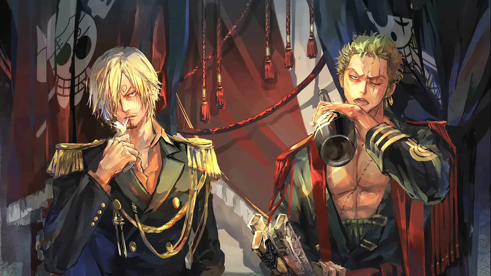 One Piece, Sanji, Roronoa Zoro 4K Desktop Wallpaper