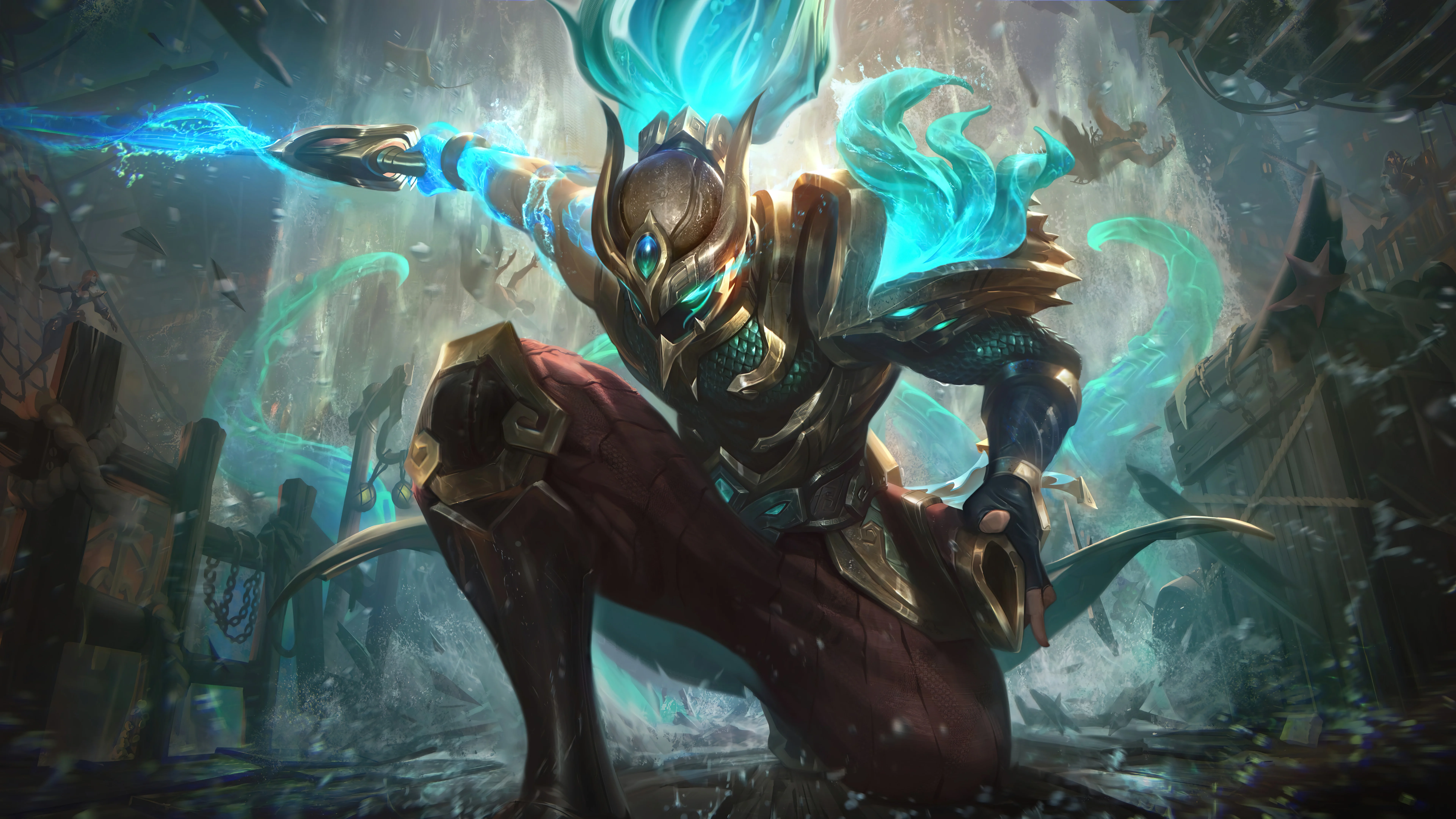 Sea Dog Yasuo skin League of Legends Wallpaper 4K for Desktop