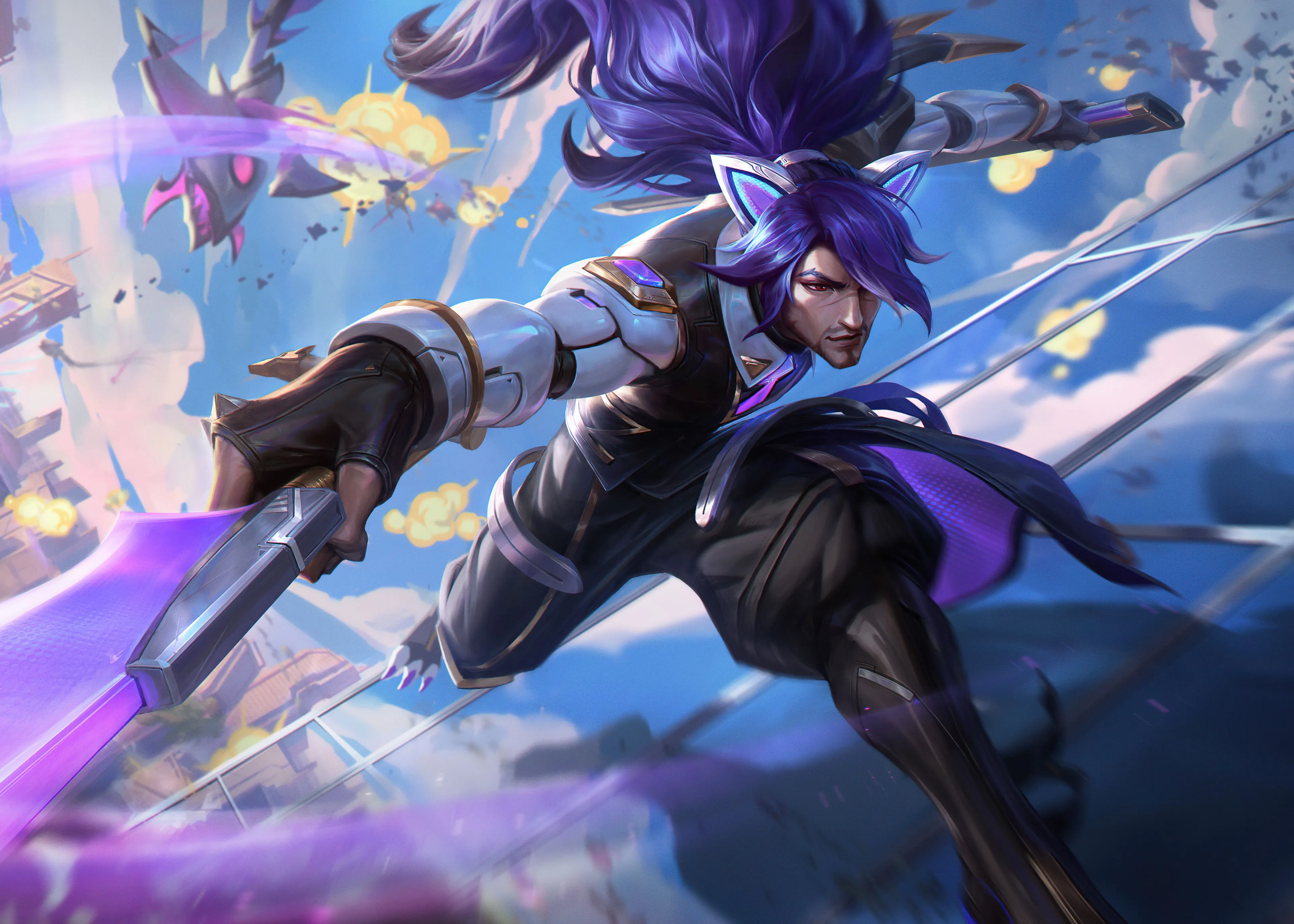 Battle Wolf Yasuo Wallpaper 4K, League of Legends, Yasuo