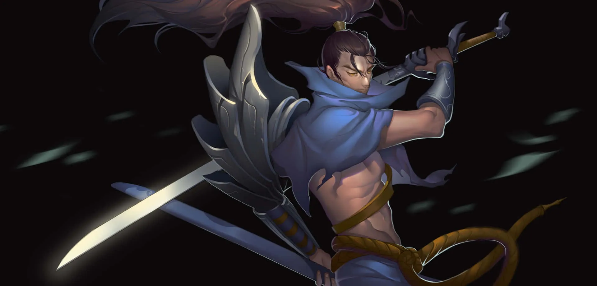 Download Yasuo Blade On Black Desktop Wallpaper
