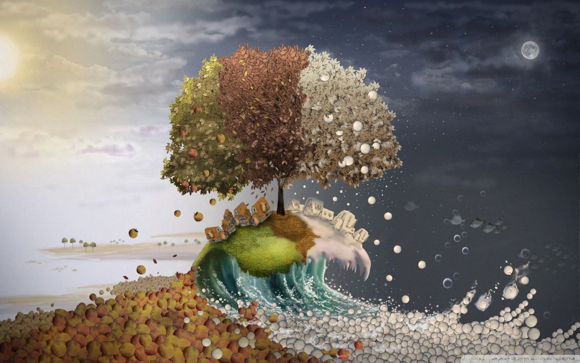 Seasons Surreal Art 4K UHD Wallpaper for UltraHD Desktop and TV, Smartphone and Tablet Devices