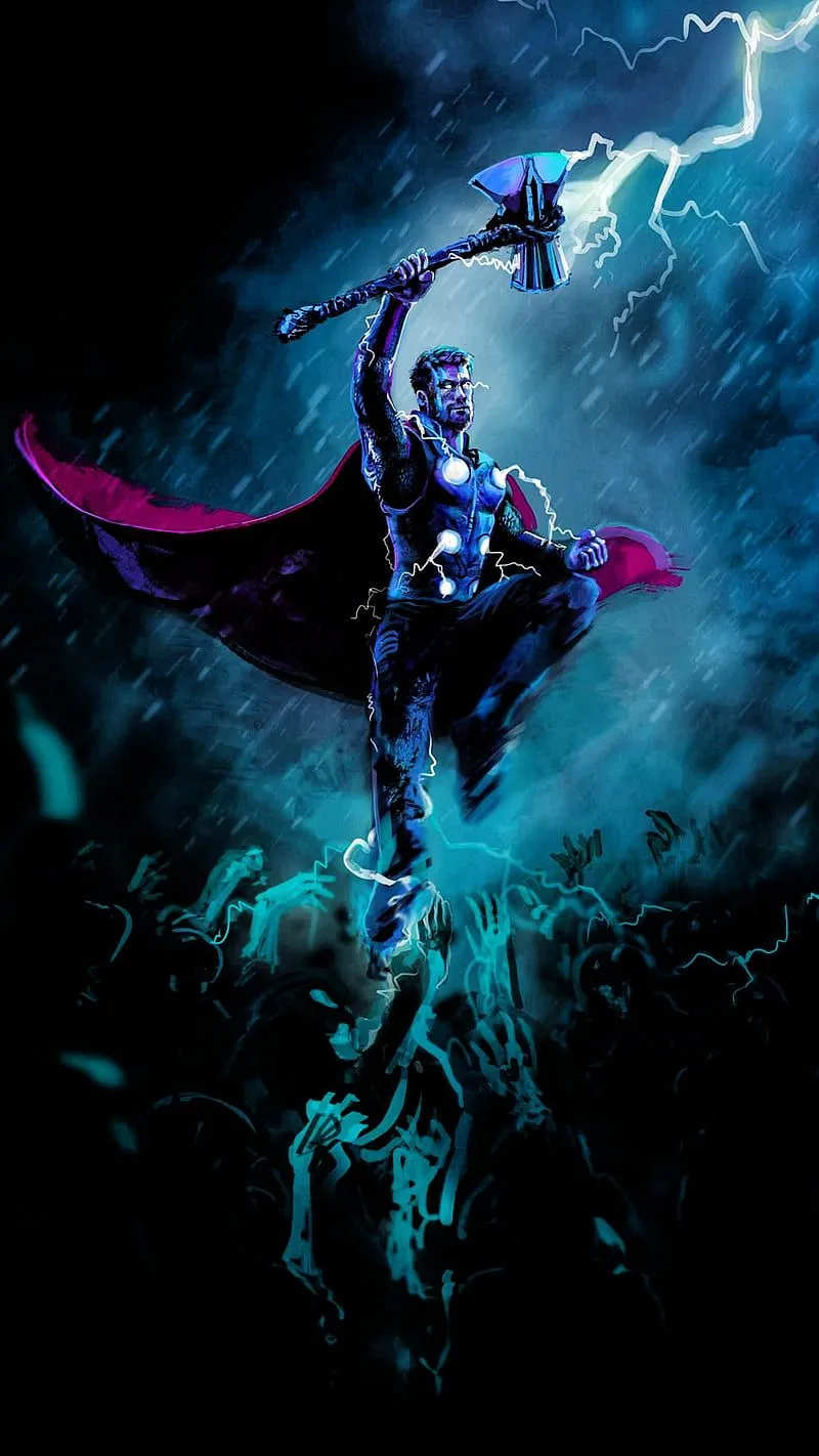 Thor, thorragnarok, mcu, marvel, amoled, HD phone wallpaper