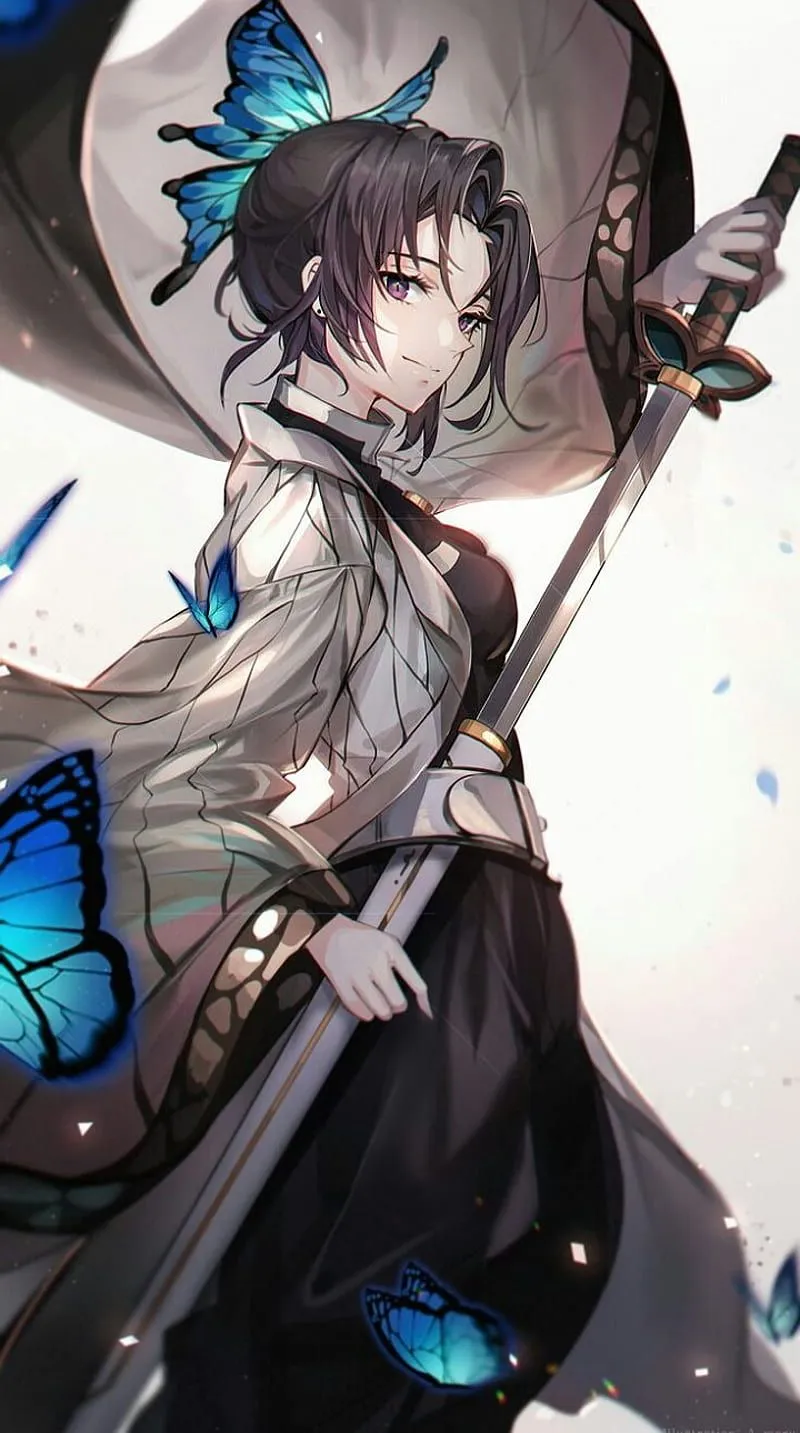 Shinobu Kocho, character, demon slayer, kimetsu no yaiba, kny, HD phone wallpaper