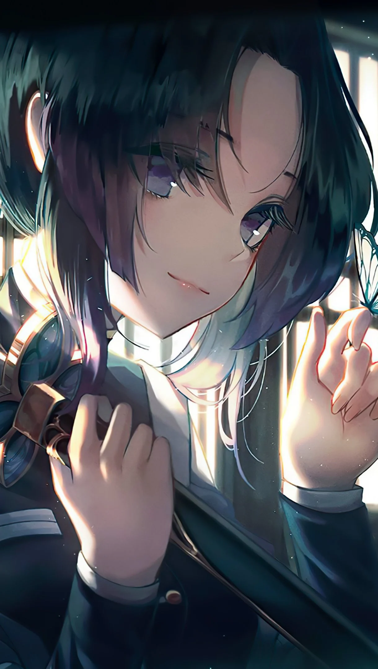 Shinobu Kocho from Demon Slayer Anime Wallpaper 4K for iPhone and Mobile Phone
