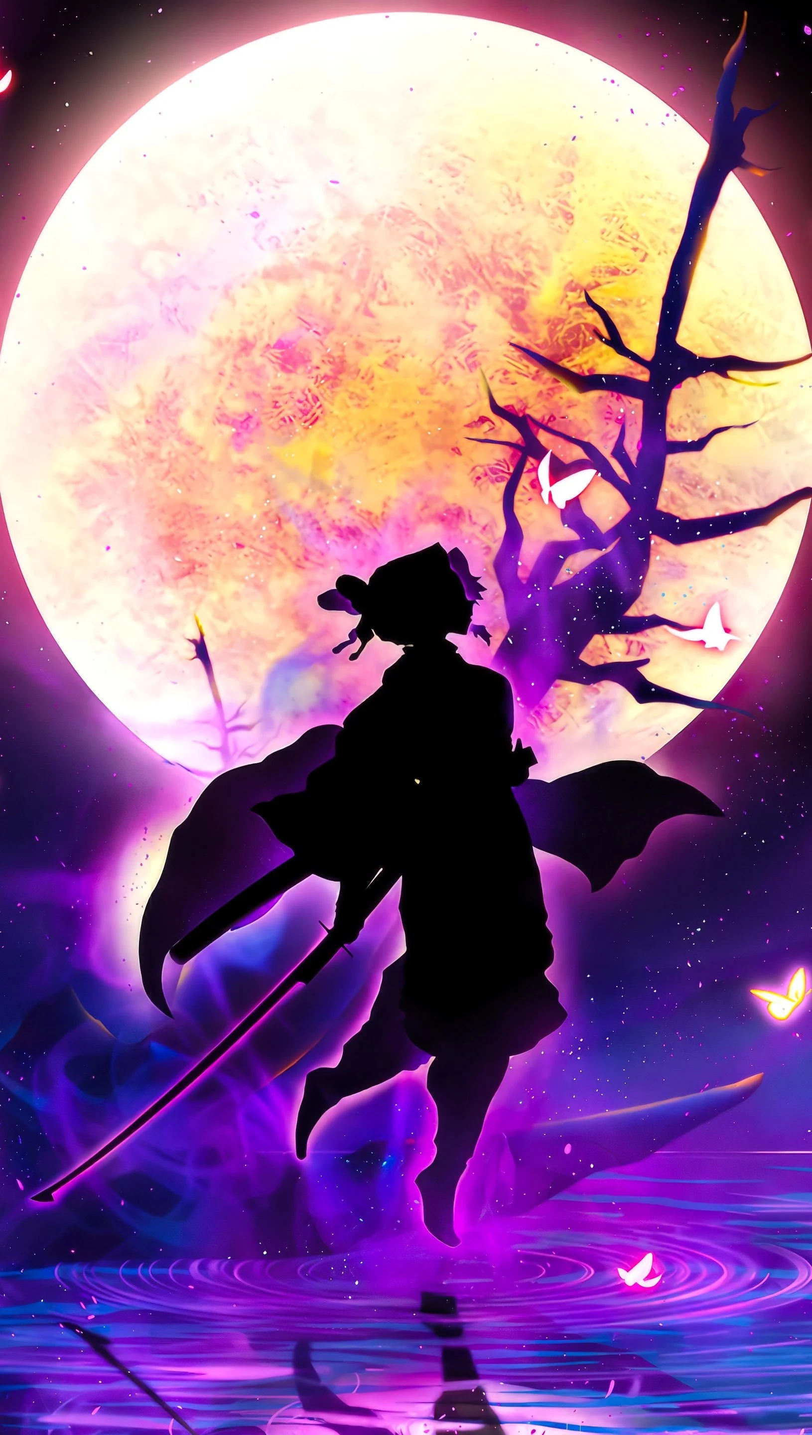 Shinobu in a fantasy landscape Anime Wallpaper 4K for iPhone and Mobile Phone