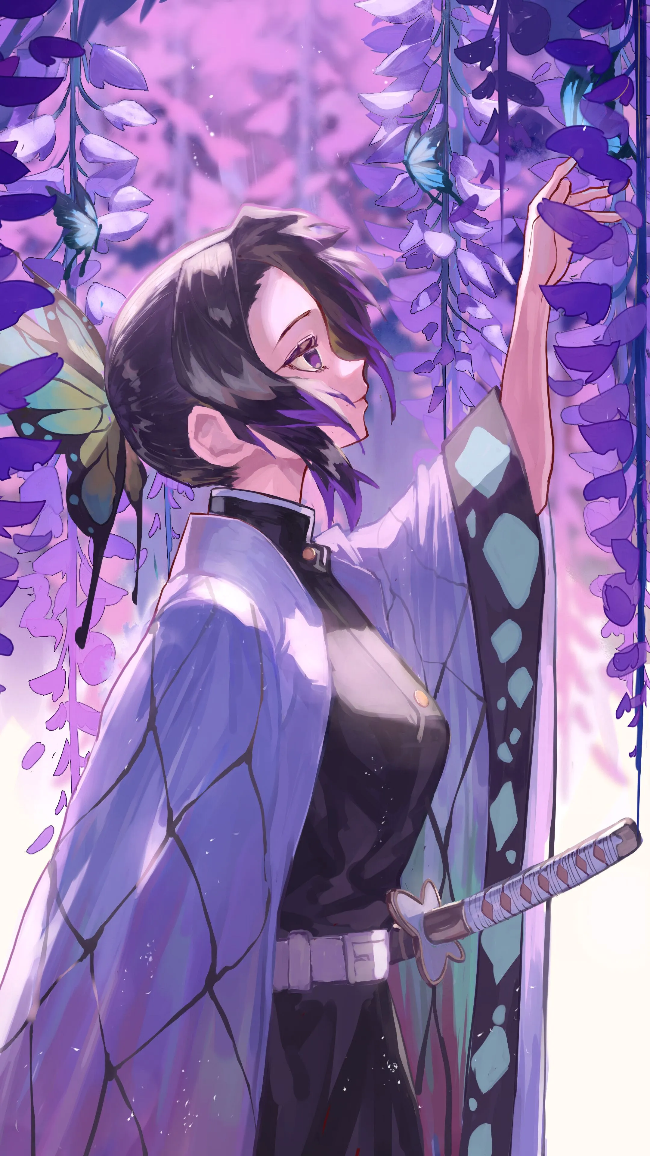 Shinobu Kocho, Kimetsu No Yaiba, 4K HD Phone Wallpaper