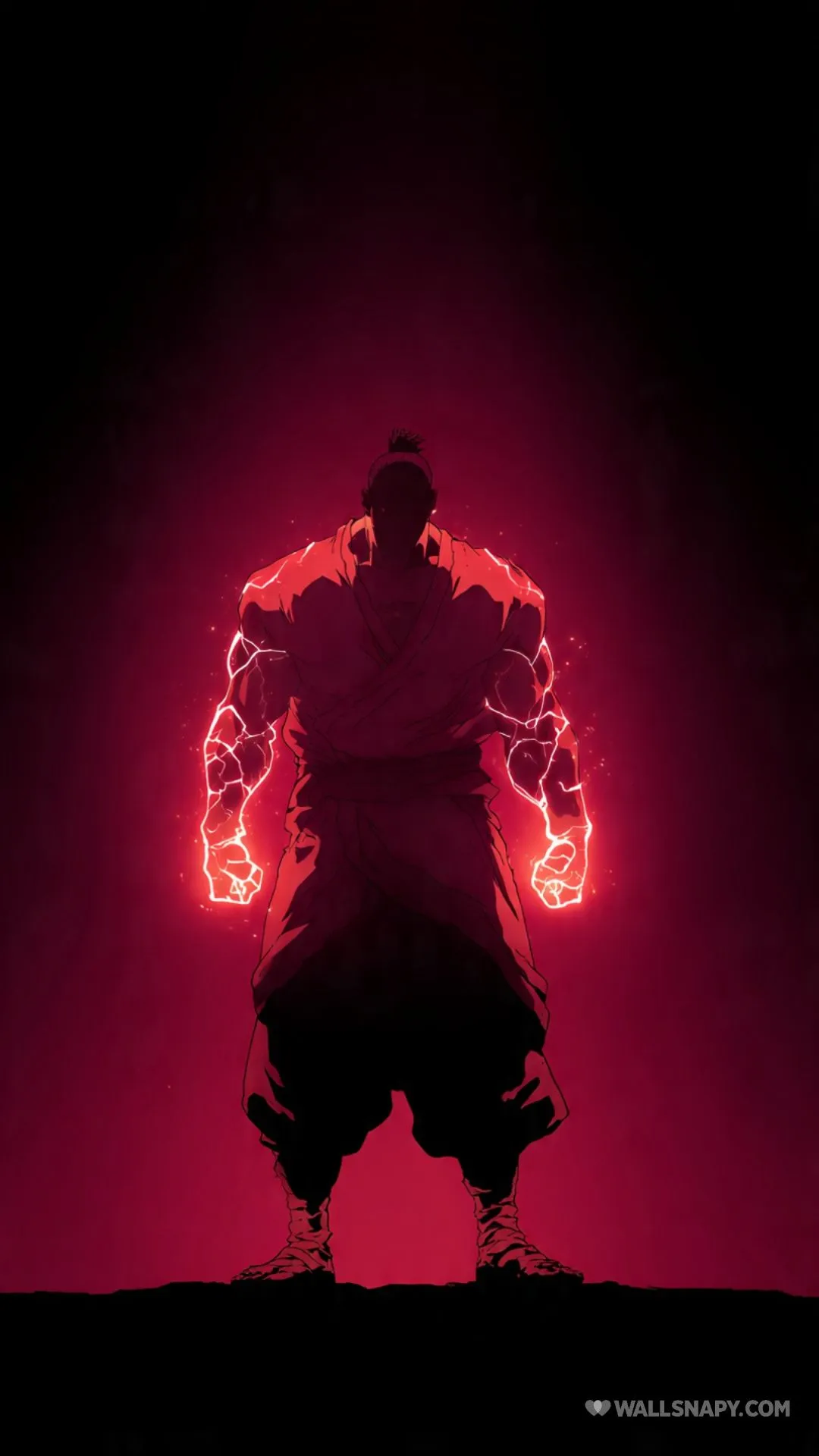 Akainu magma shadow minimal anime art mobile wallpaper