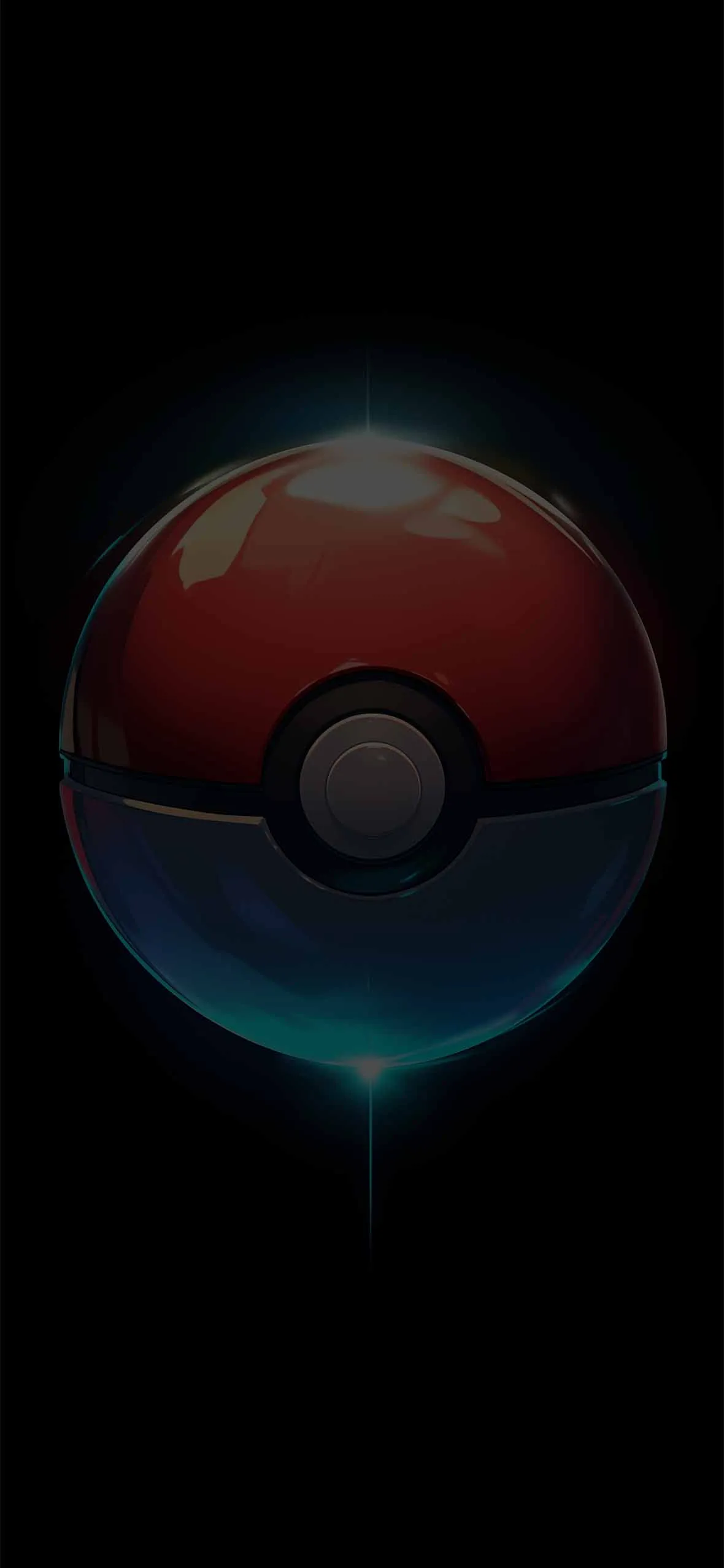 Pokeball Glow Dark Minimal Pokemon Wallpaper