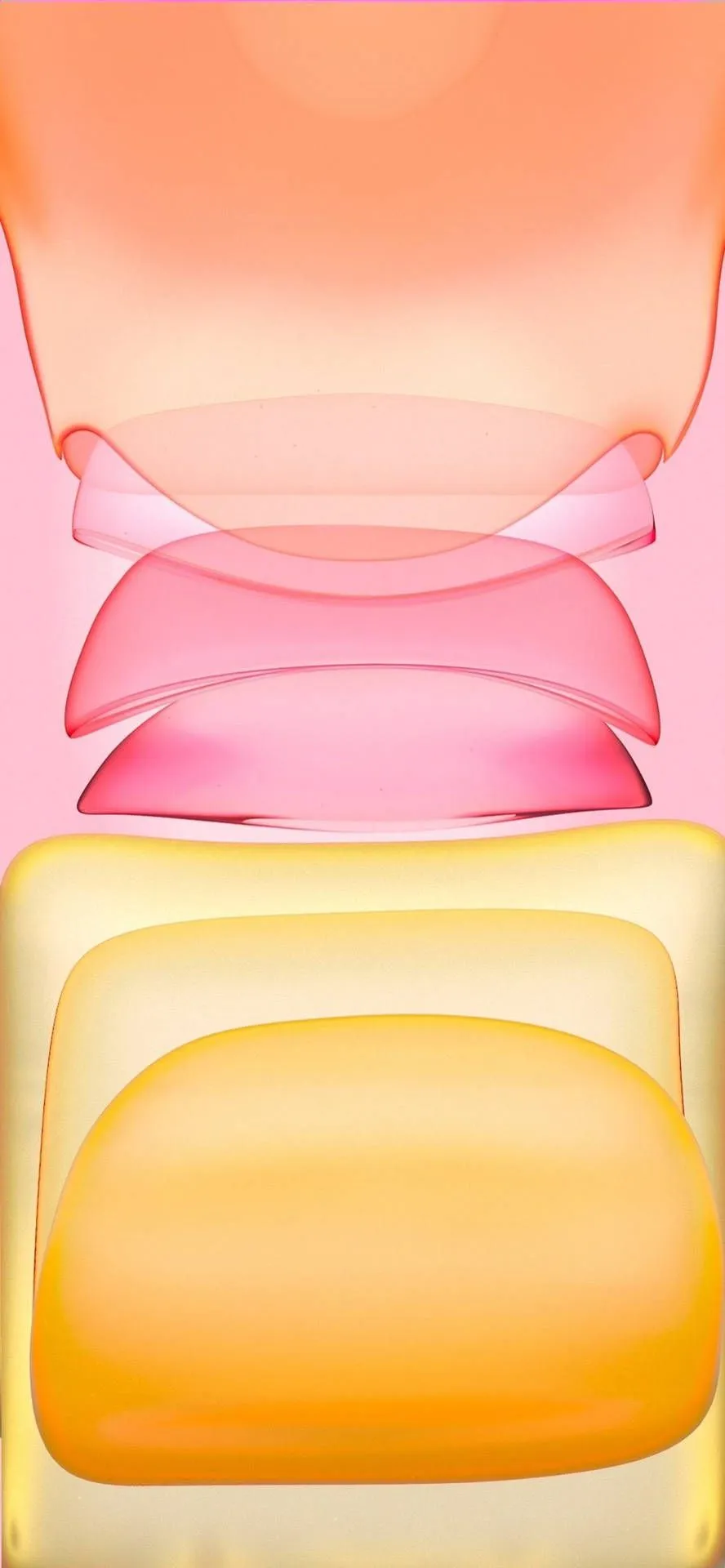 Download Cool iPhone 11 Orange Pink Yellow Blobs Wallpaper
