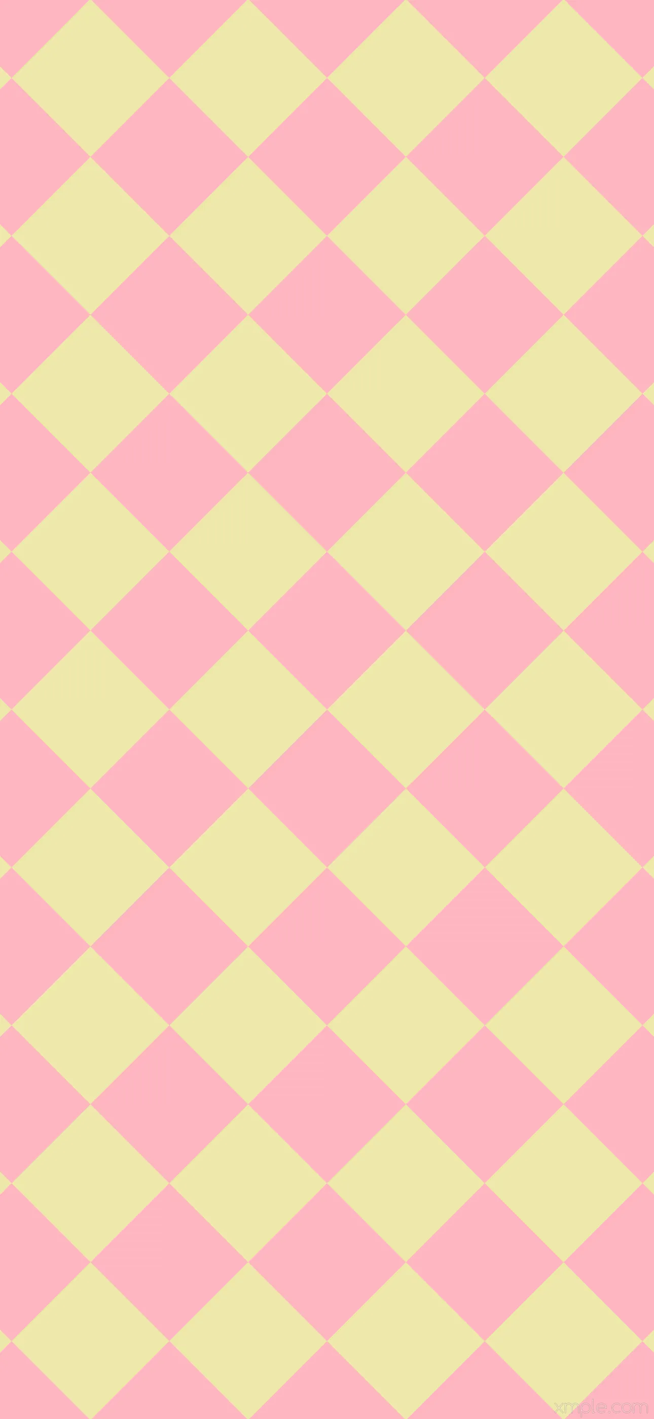Pink yellow checkered squares #eee8aa 1290x2796 wallpaper 4K HD