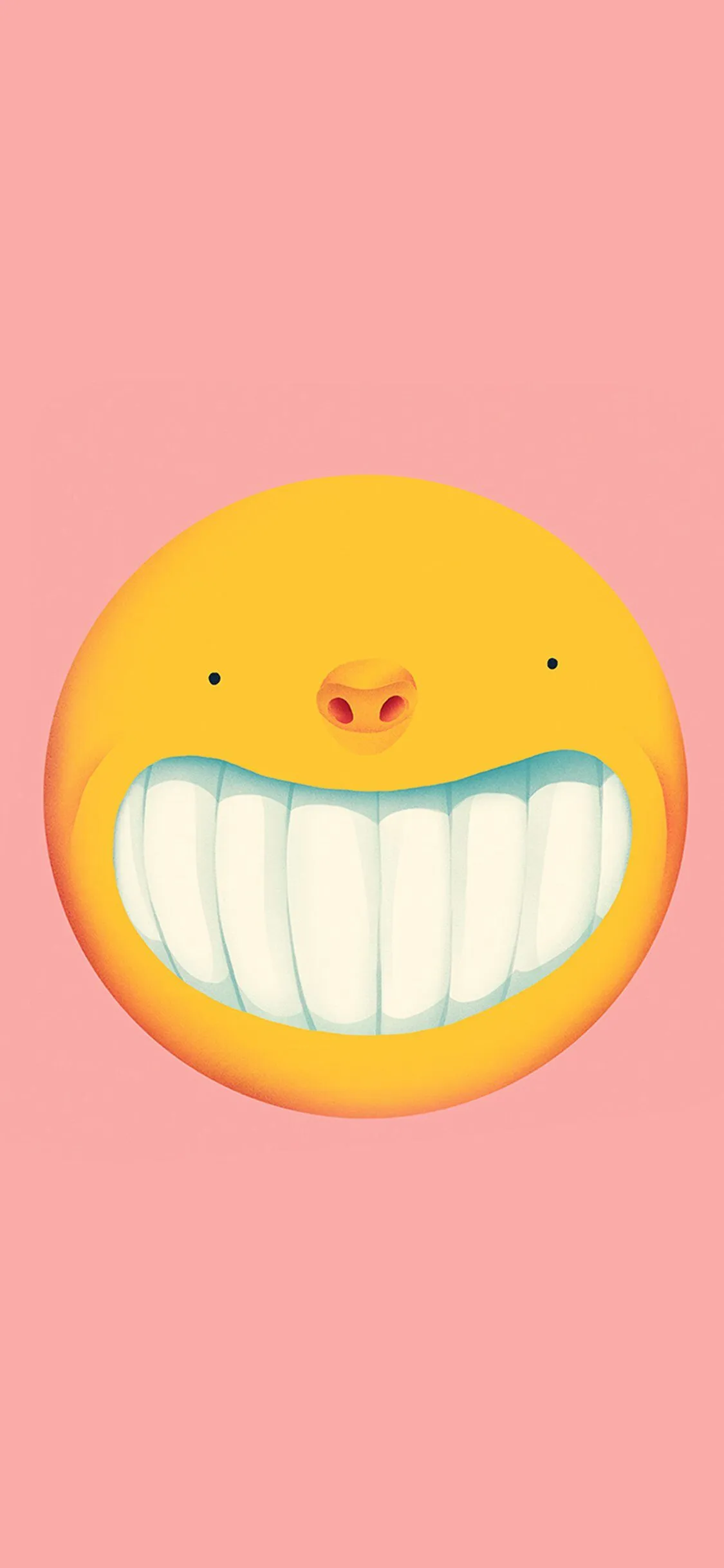 Smile Love Pink Cute Illustration Art Yellow iPhone 6 Plus Wallpaper