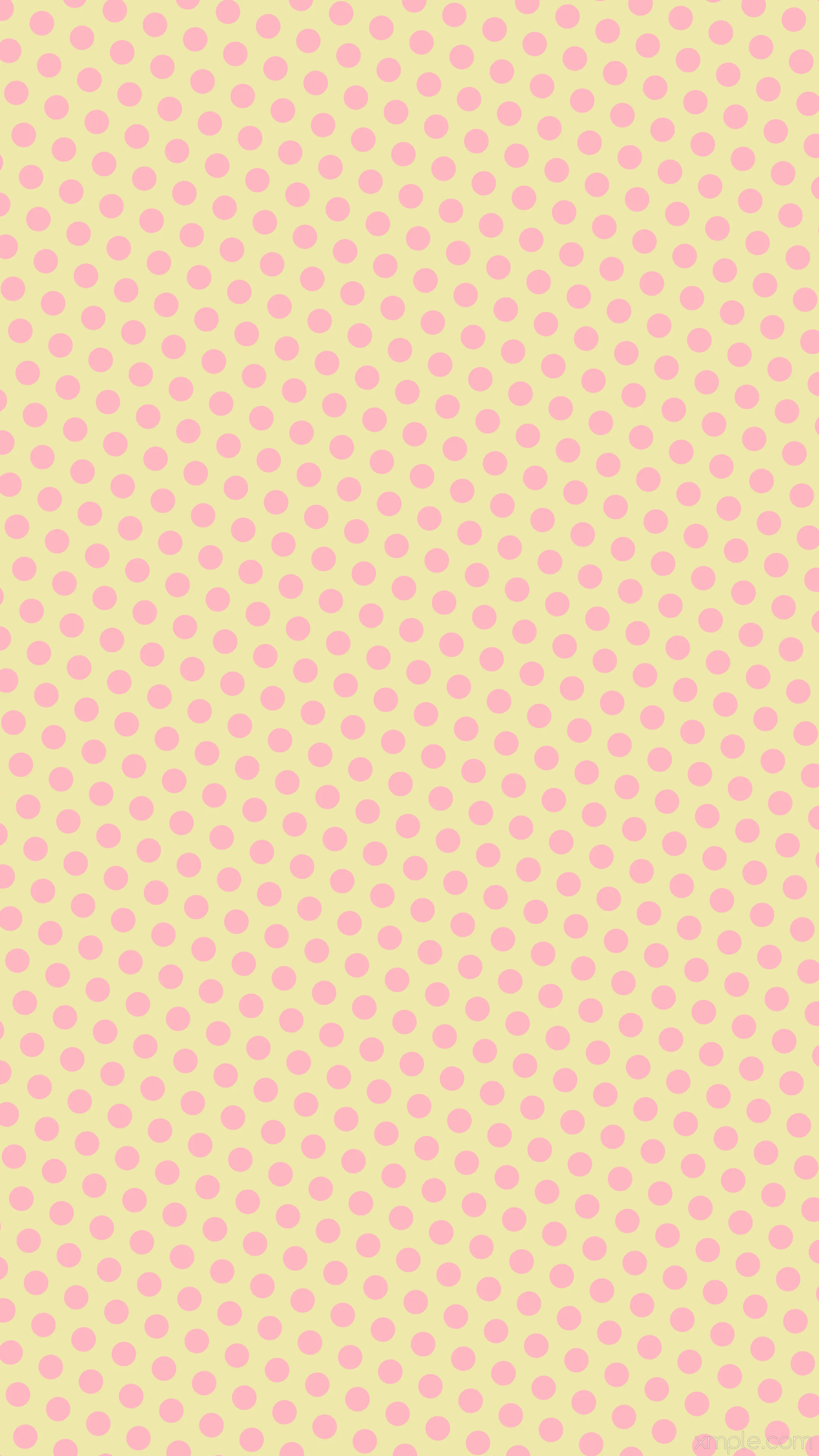 Hexagon pink yellow polka dots #eee8aa #ffb6c1 wallpaper 4K HD