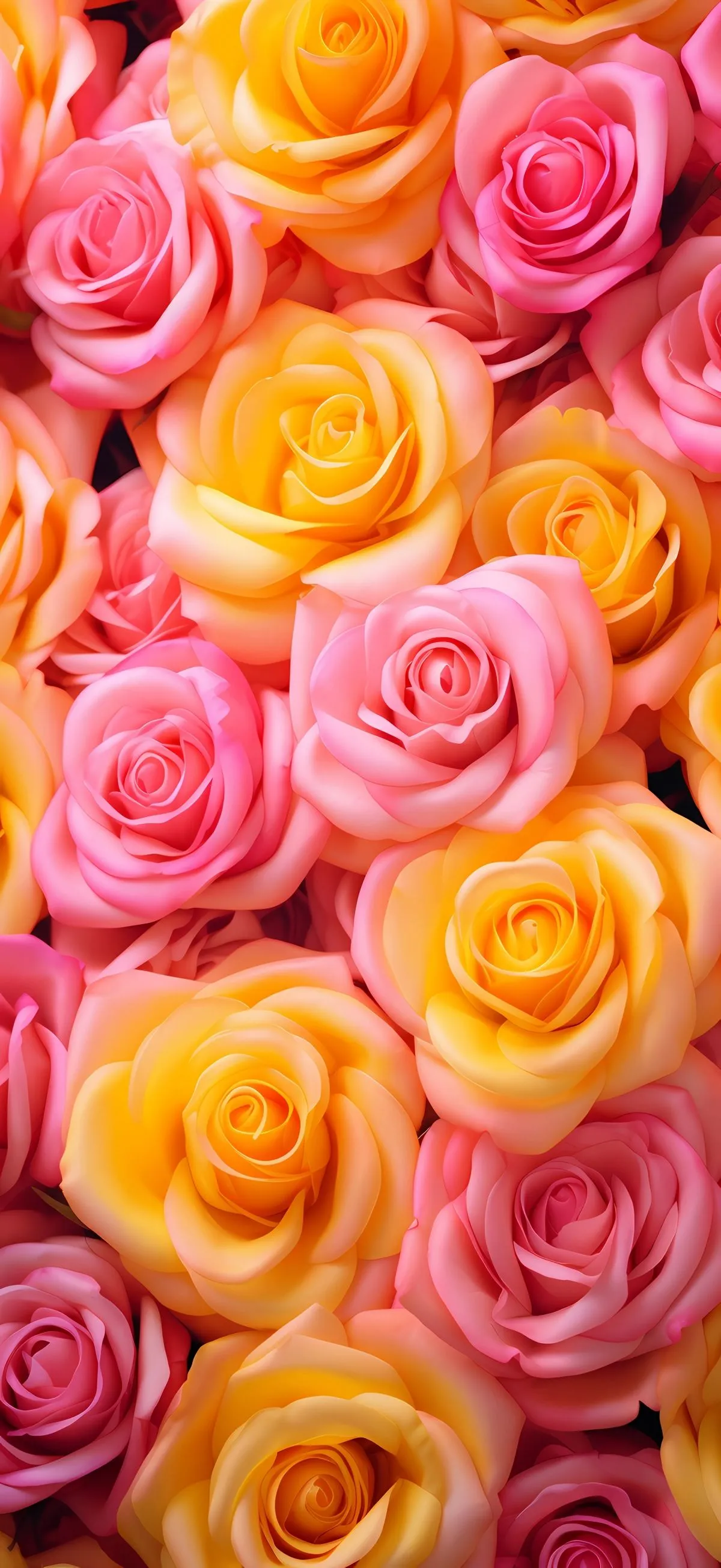 Pink And Yellow Roses 4K HD