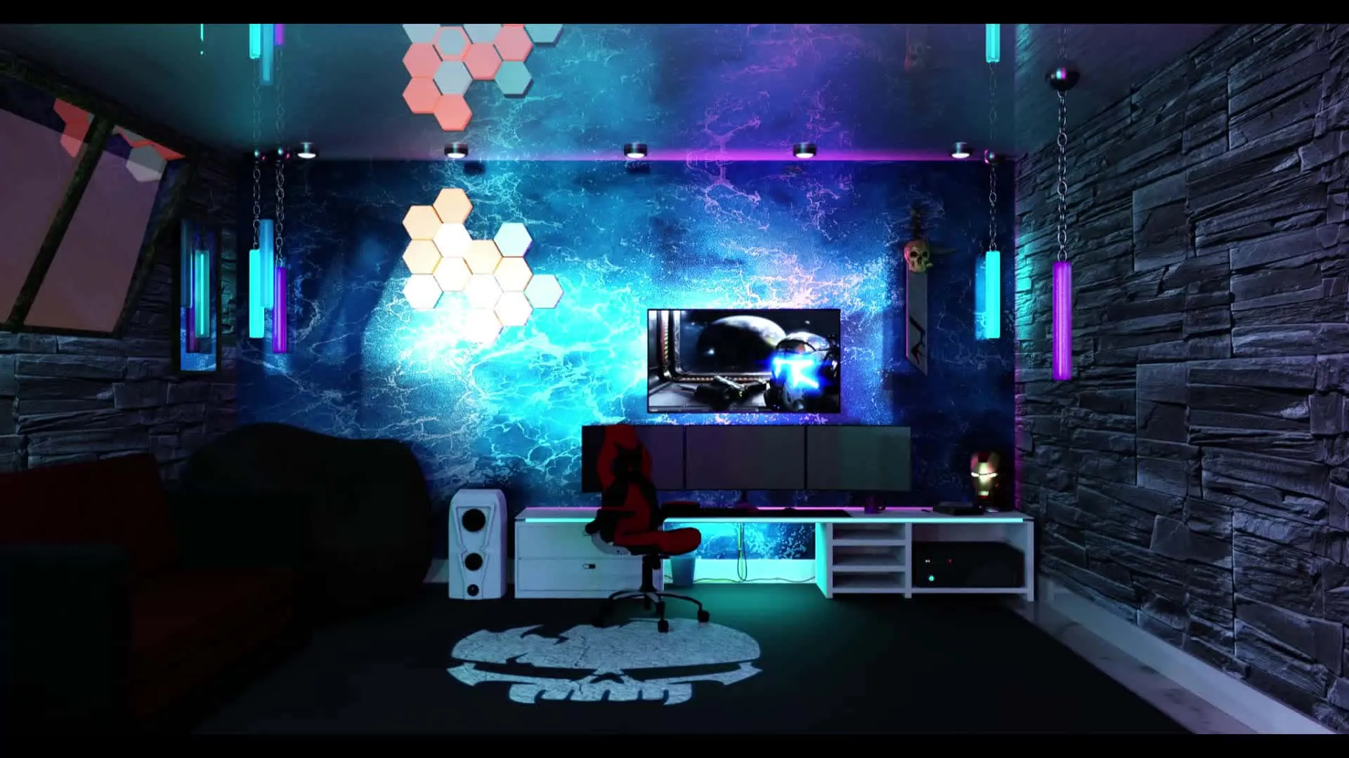 Download Fully Equipped Modern Gaming Room