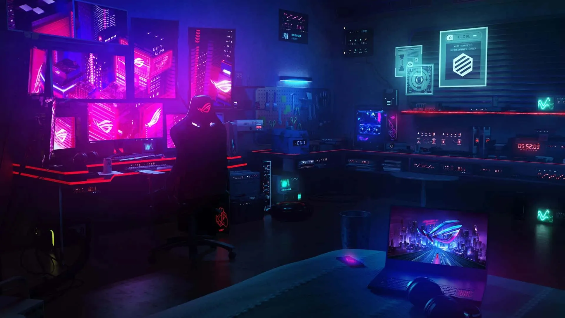 Download A Room With A Computer And A Monitor