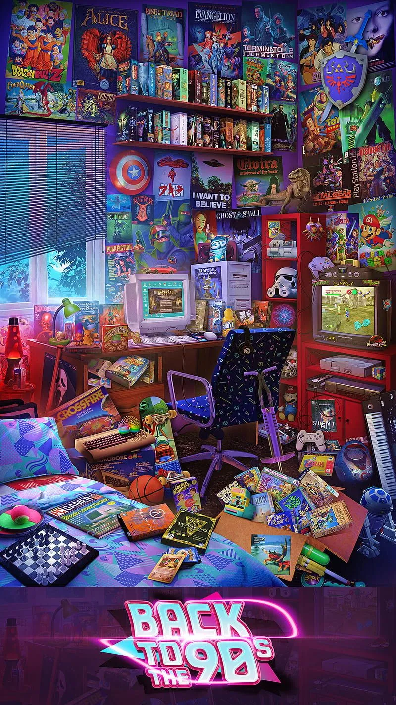 HD gamer room wallpaper