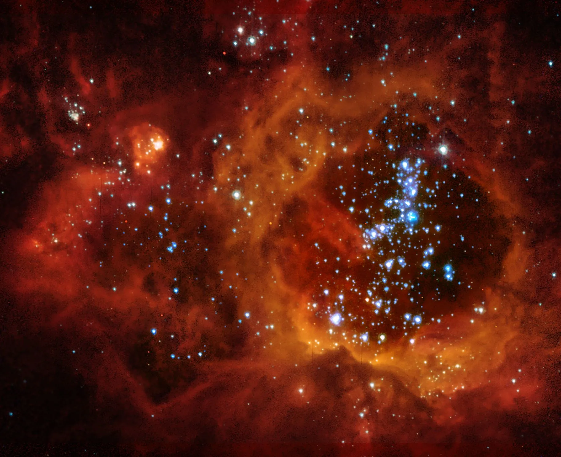 NGC 604 Nebula core in The Triangulum Galaxy