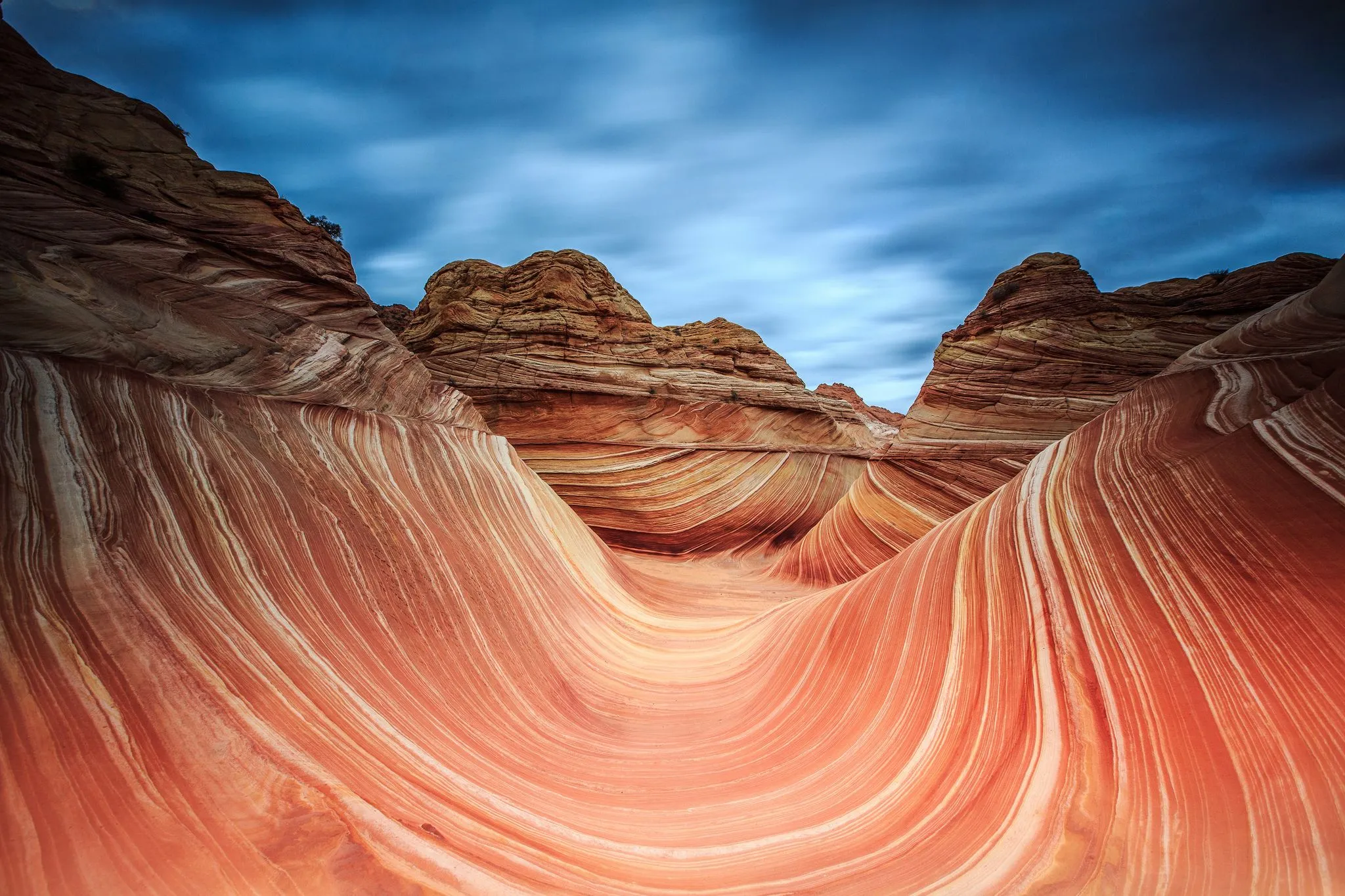 Wallpaper nature, rocks, AZ, Utah, USA, Canyon Coyote Buttes The, the wave Arizona for mobile and desktop, section пейзажи, resolution 2048x1365