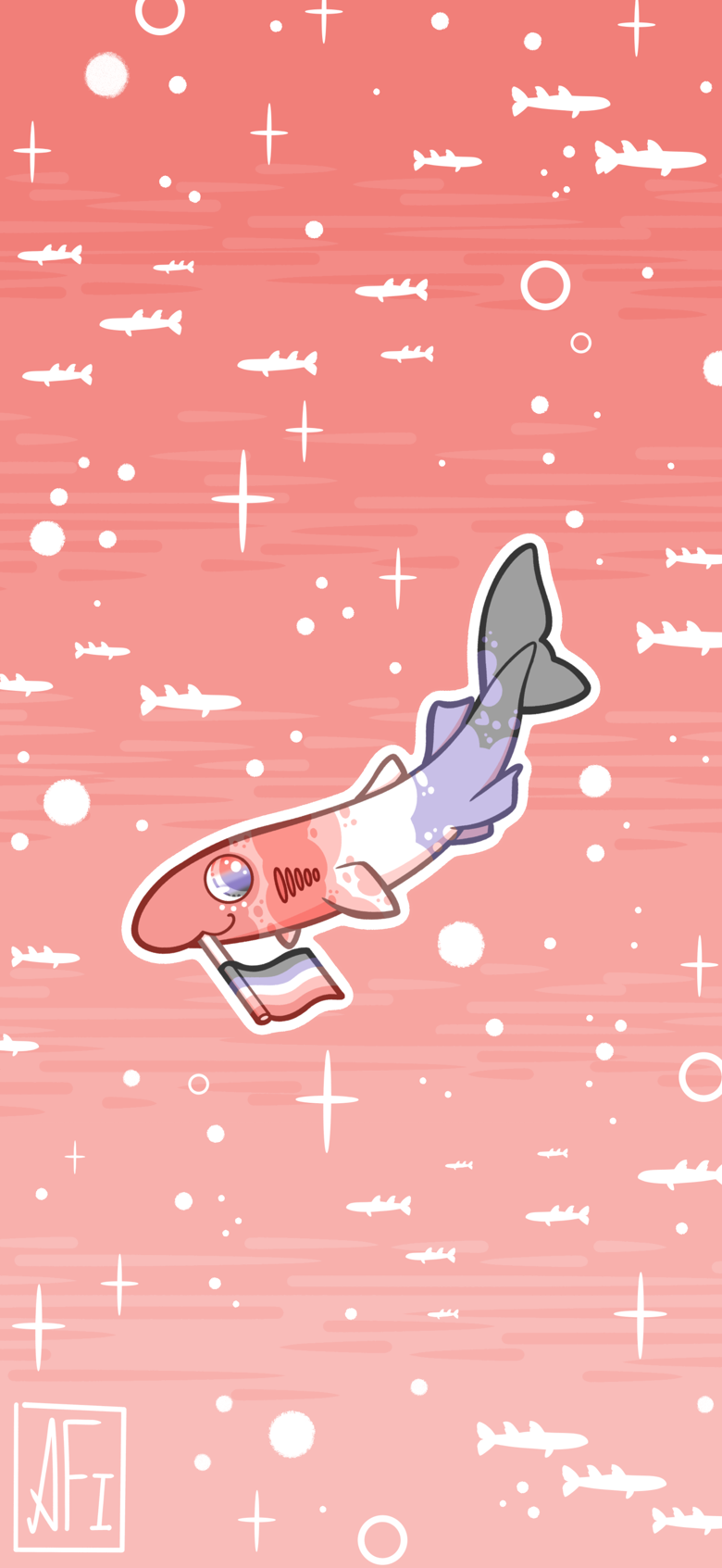 Cupioromantic Flag Cookie Cutter Shark Phone Wallpaper's Ko Fi Shop