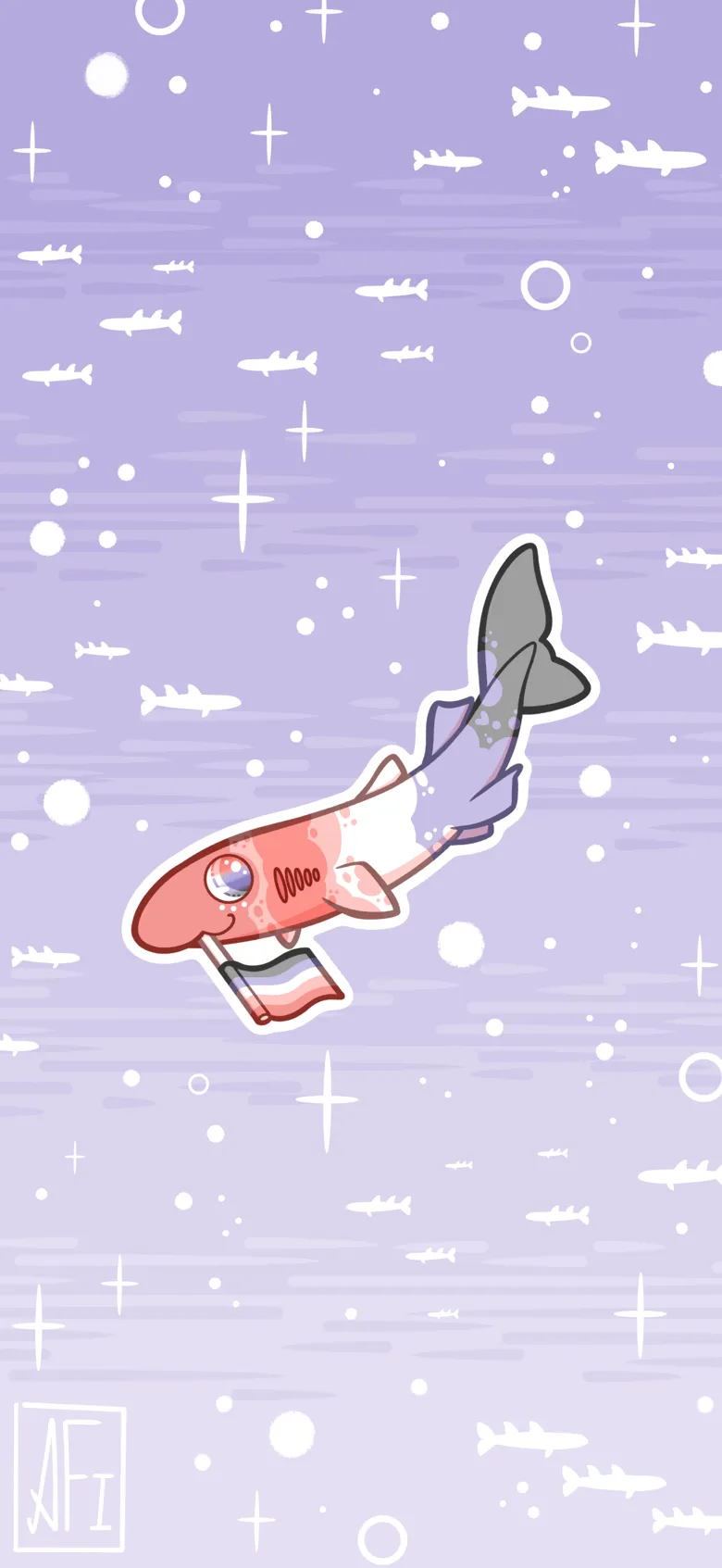 Cupioromantic Flag Cookie Cutter Shark Phone Wallpaper's Ko Fi Shop