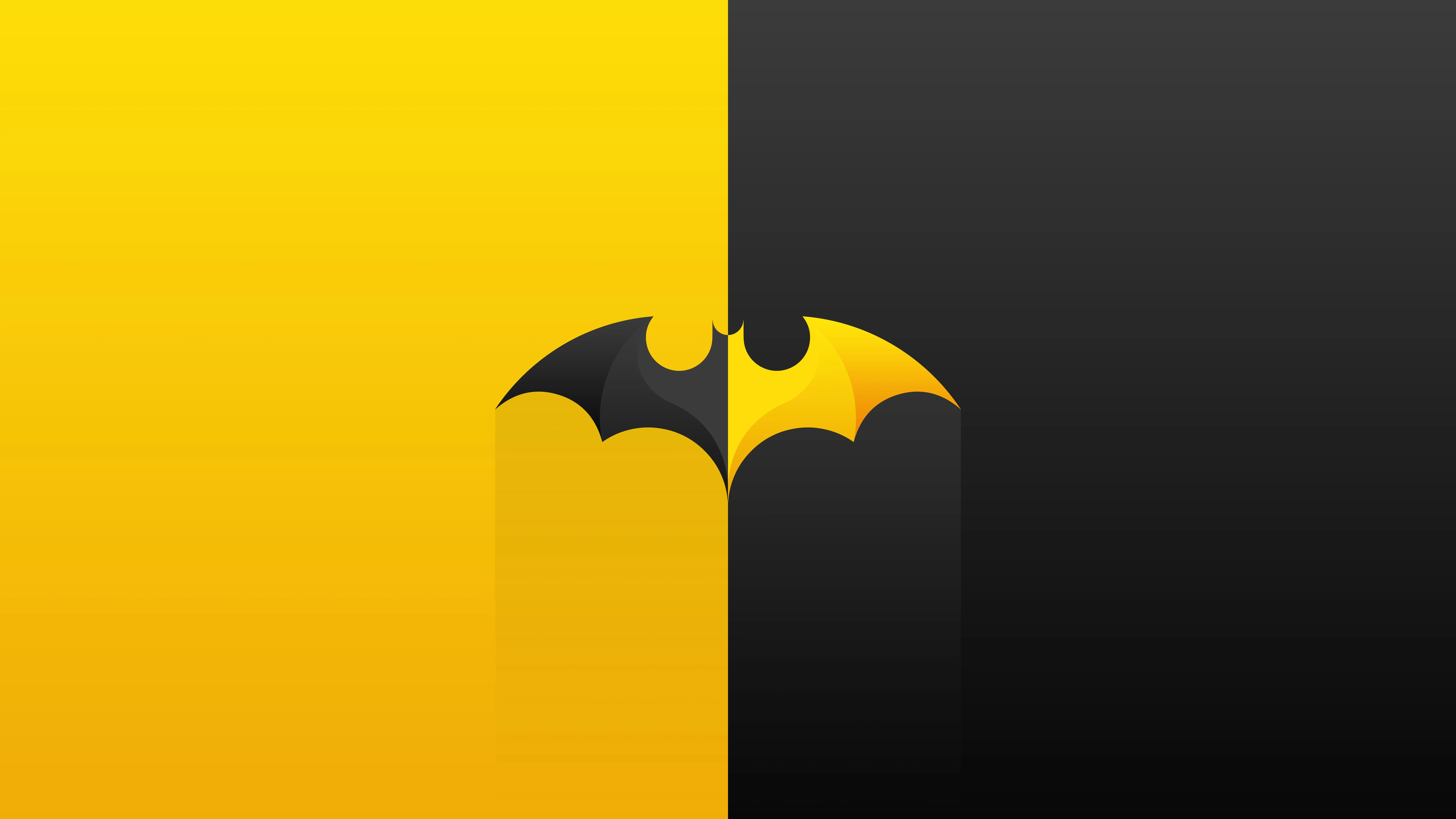 Minimalist Batman Logo Wallpaper 4K for Desktop