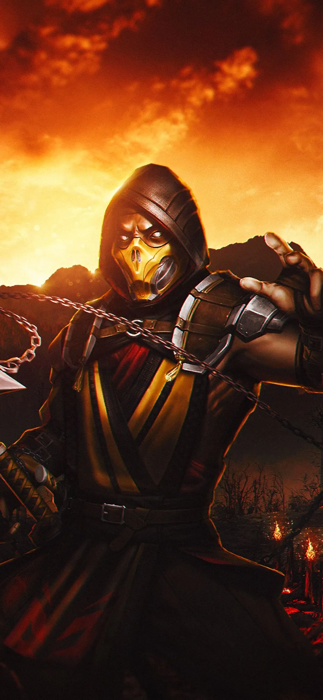 Scorpion Wallpaper 4K, Ninja Warrior, Mortal Kombat