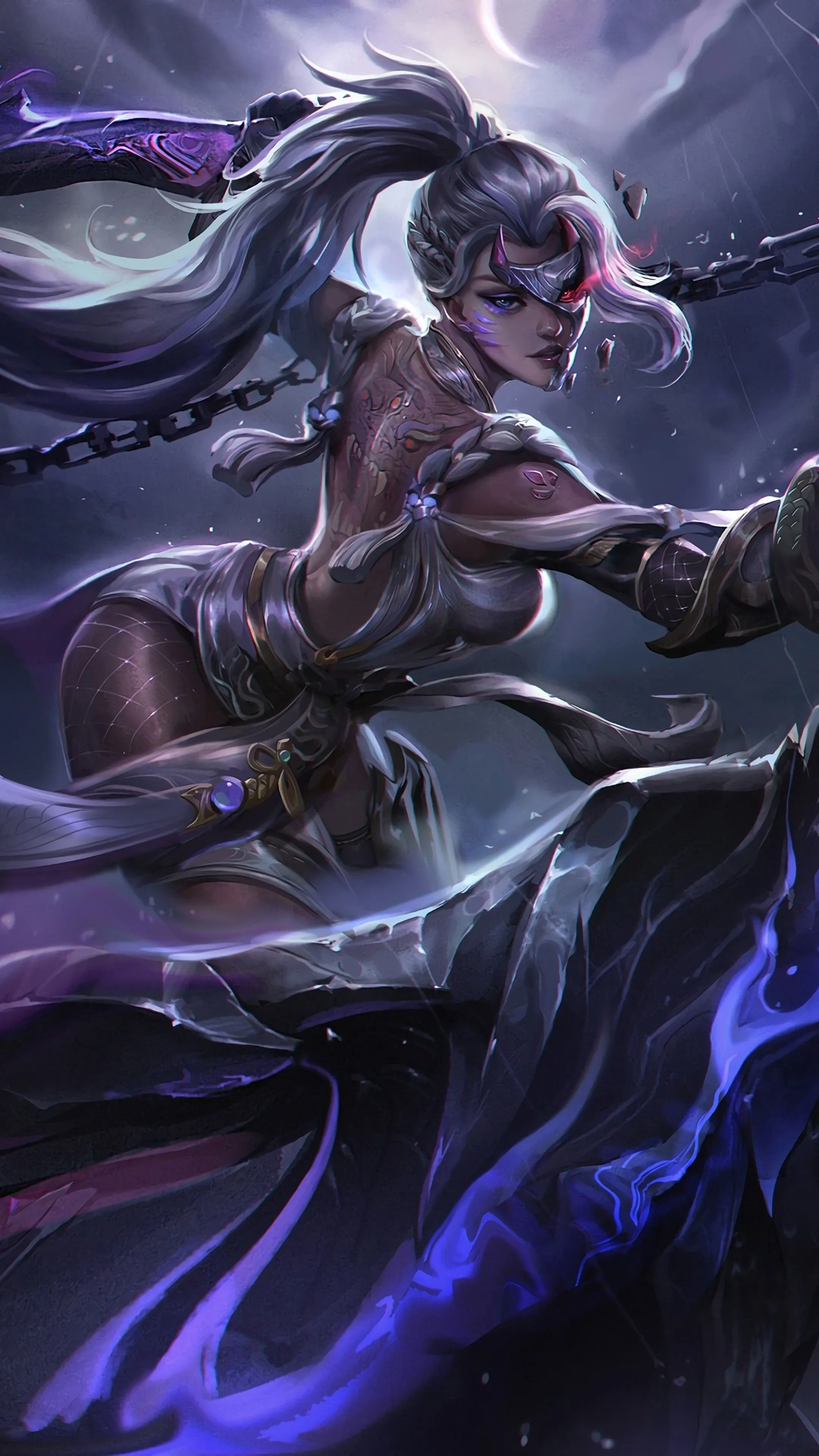 Girl Warrior With Weapon In Fantasy 4K HD Phone Wallpaper