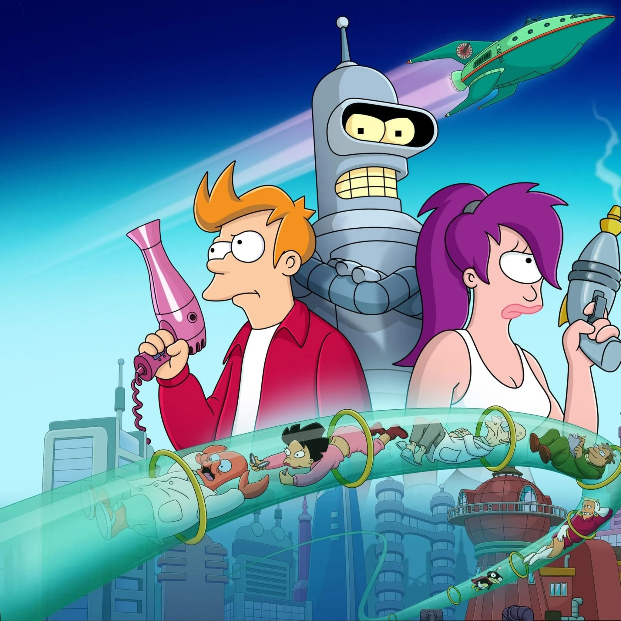 Futurama Wallpaper 4K, TV show, Cartoon, Animated series