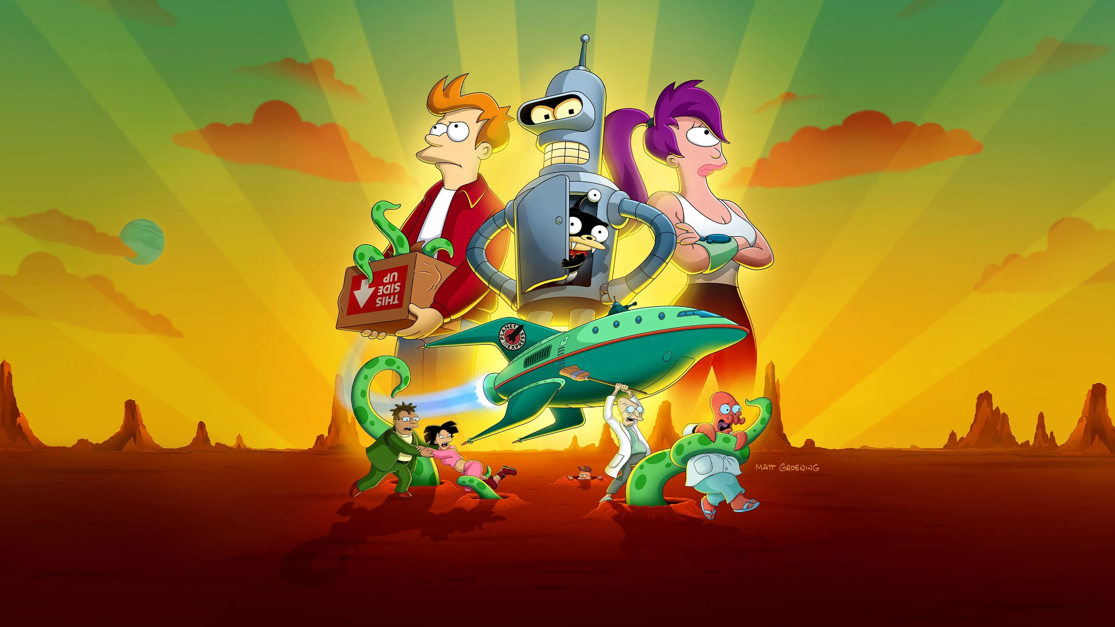 Futurama Wallpaper 4K, Animated series, Phillip J Fry