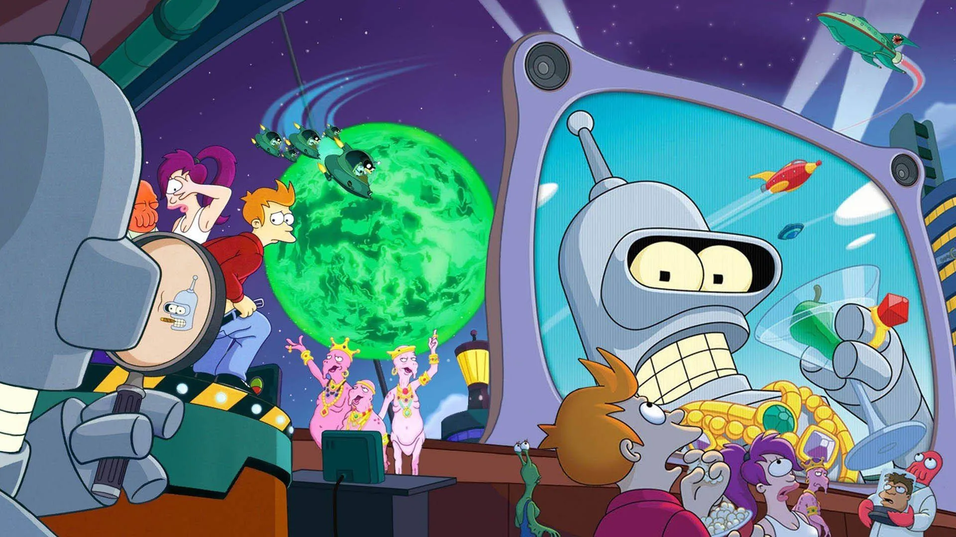Download Futurama Main Characters Wallpaper
