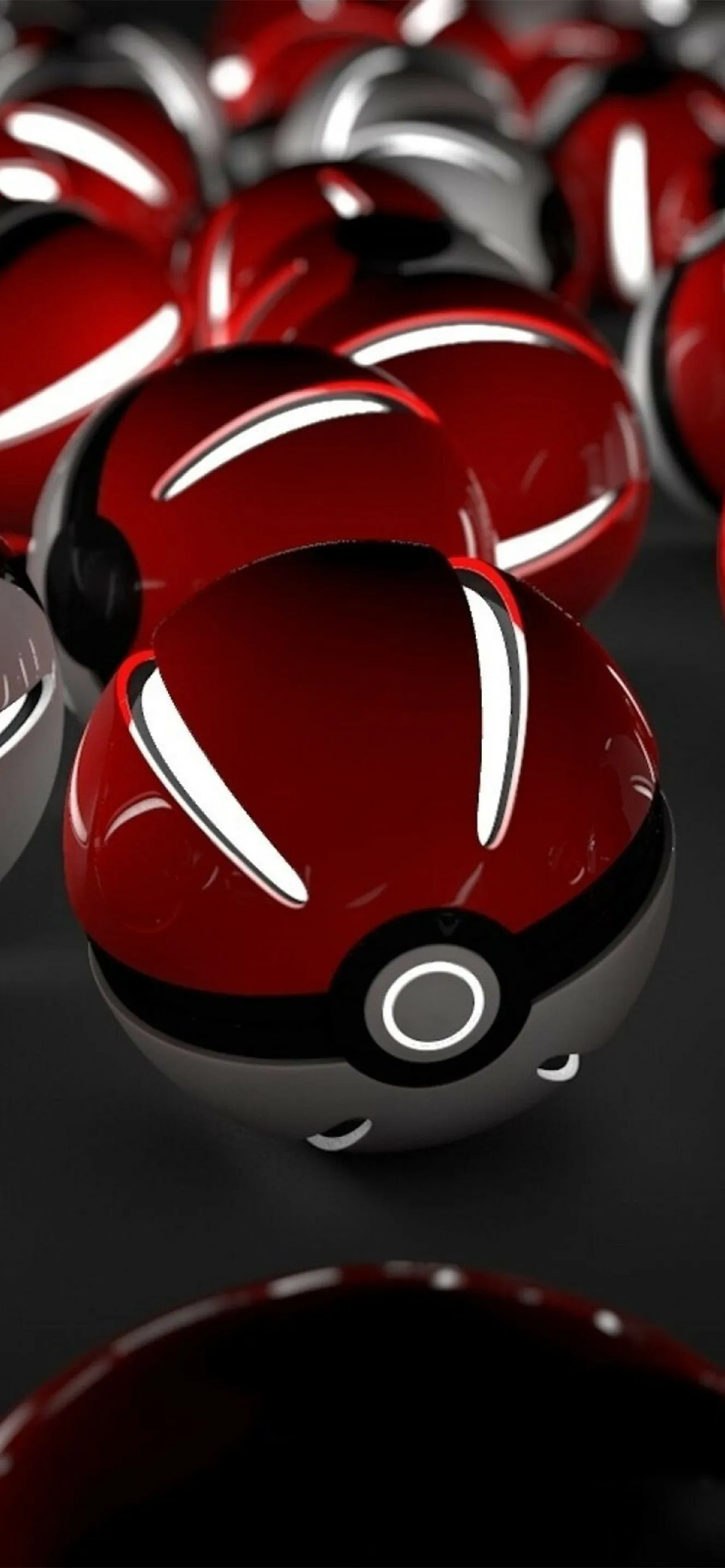 Pokemon 3D Pokeballs Dark Wallpaper Anime Wallpaper HD