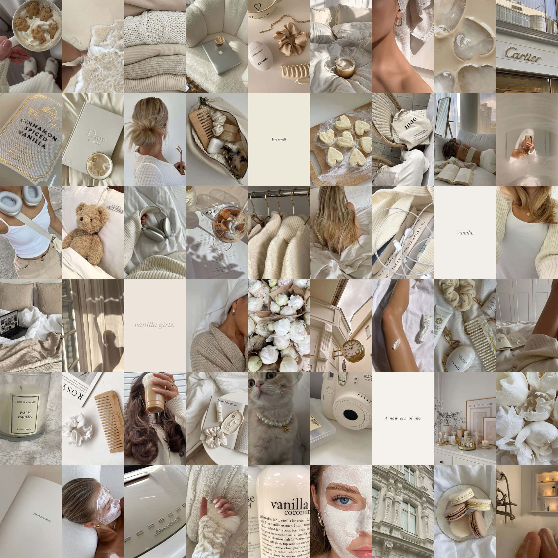 Download Vanilla Aesthetic Collage Wallpaper