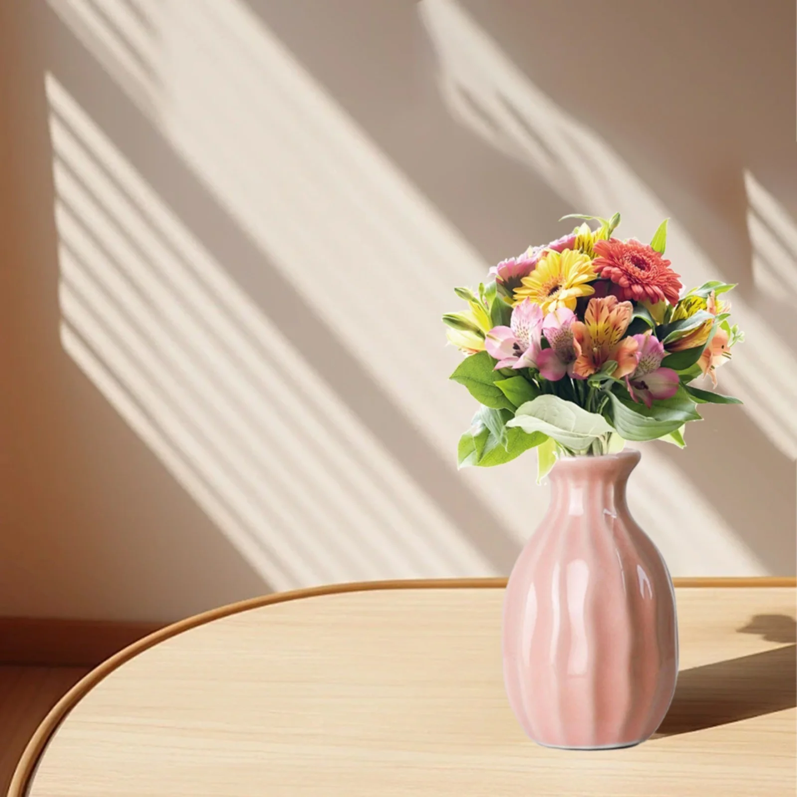 Luysn Flower Vase, Mini Ceramic Flower Vase, Small Vase, Rustic Decor Vase Modern Farmhouse Multicolored Plain Small Vases for Flowers Small Plants Floral Dining Room Shelf, Vase, Glass Vase 1.7X2.9