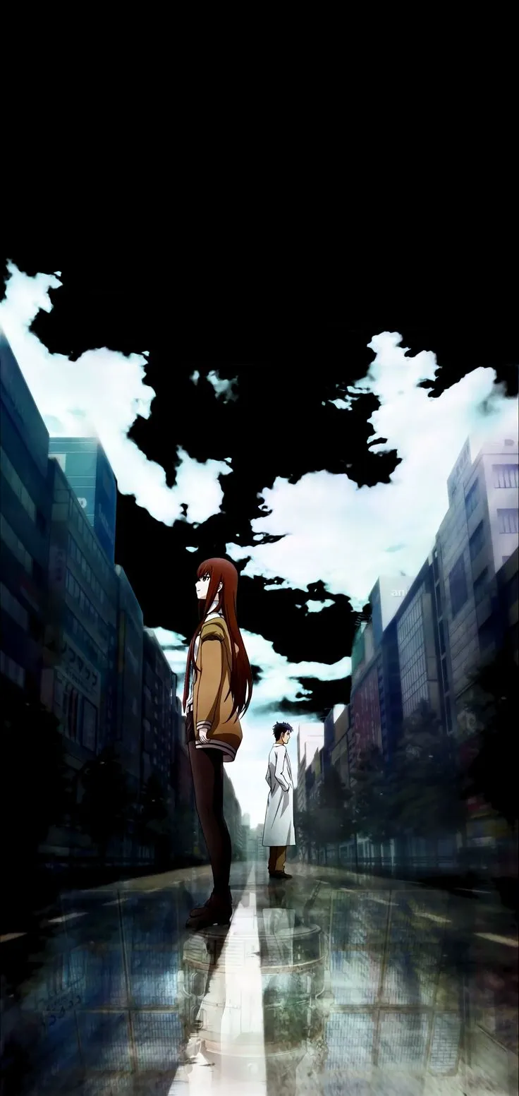 HD wallpaper: Steins;Gate, amoled, dark, vertical, Okabe Rintarou