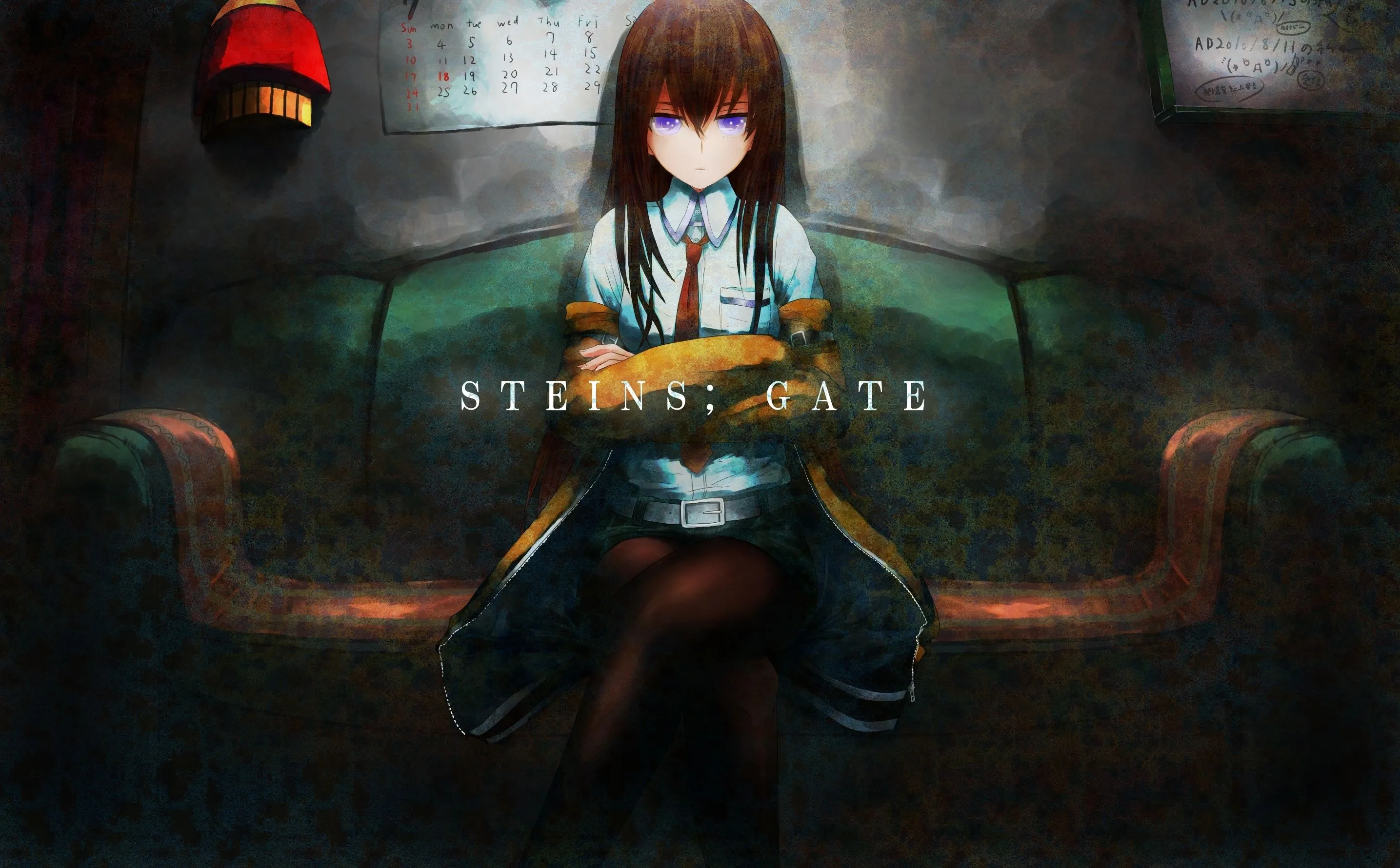 Wallpaper girl, anime, art, makise kurisu, steins;gate, sweeter 6 for mobile and desktop, section сёдзё, resolution 2870x1780