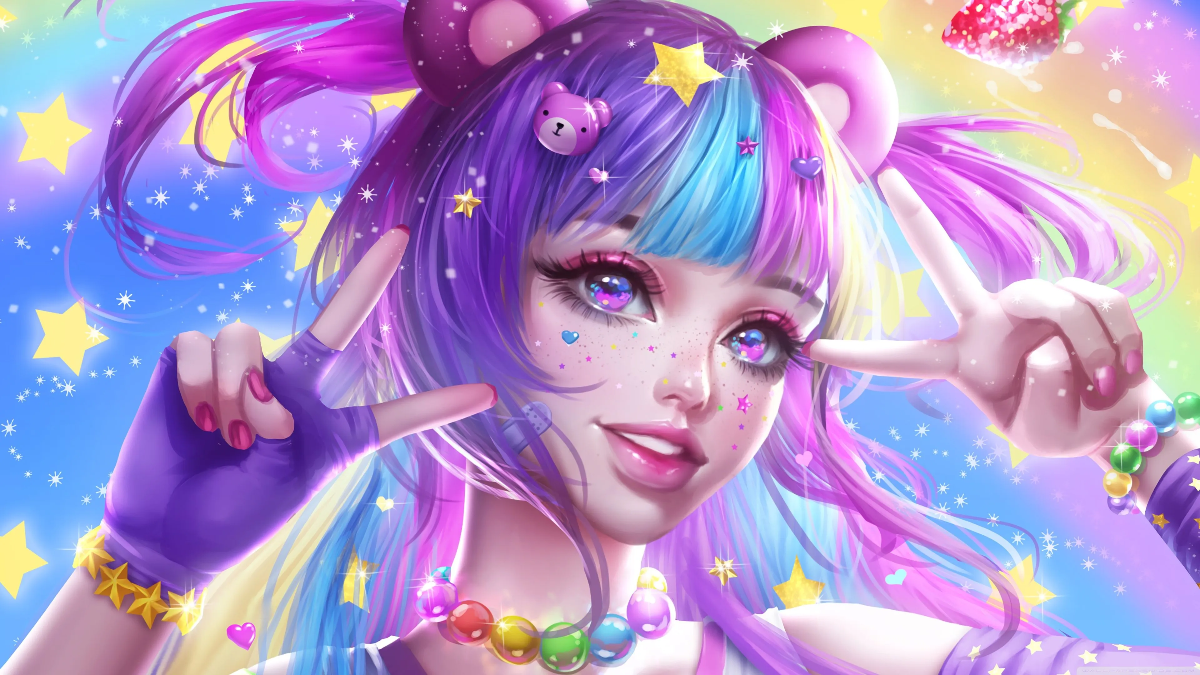 Cute Girl Anime 4K UHD Wallpaper for UltraHD Desktop and TV, Widescreen and UltraWide Display, Dual and Triple Monitor, Smartphone and Tablet Devices