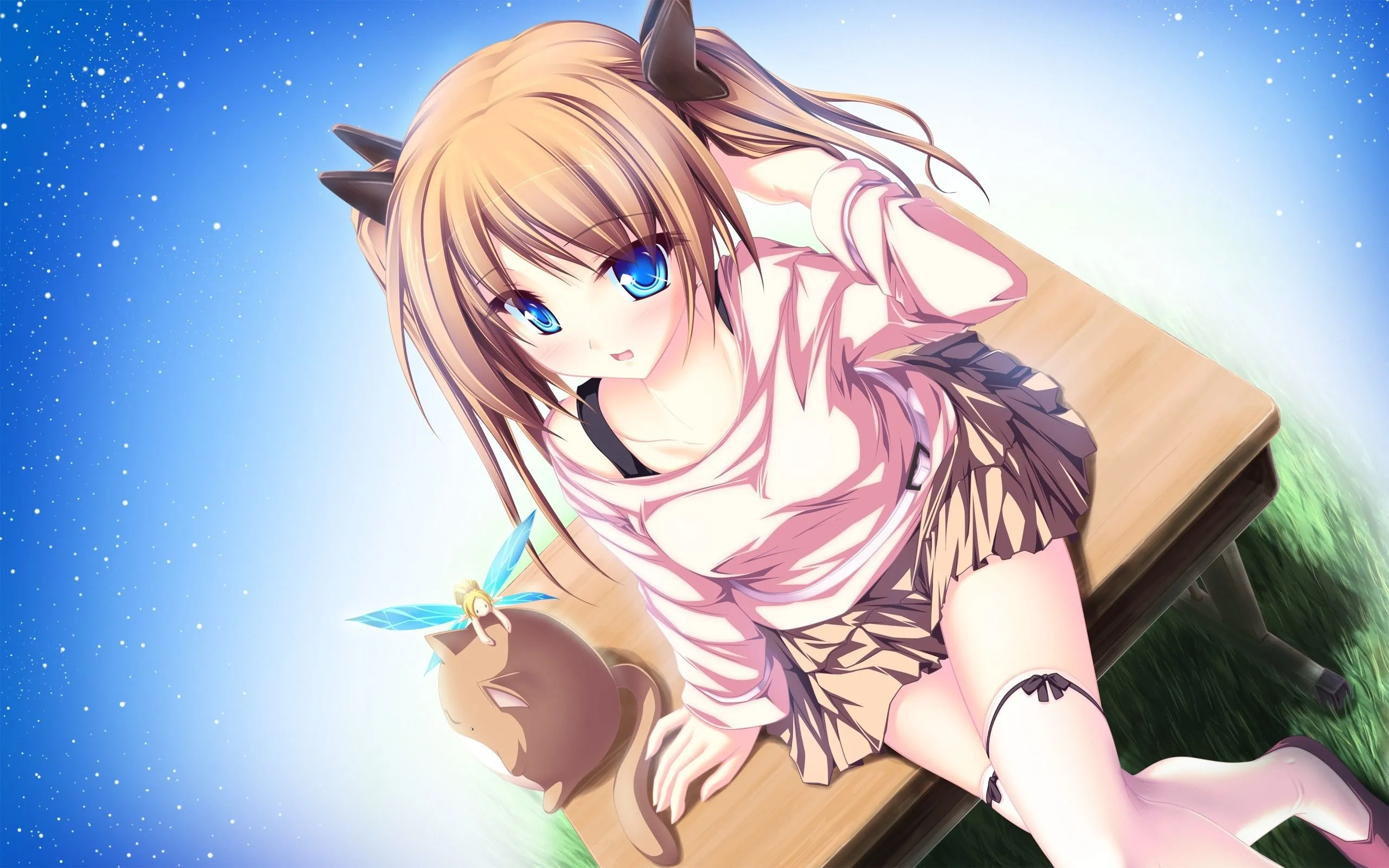 Wallpaper Brown Haired Female Anime Character, Background Free Image