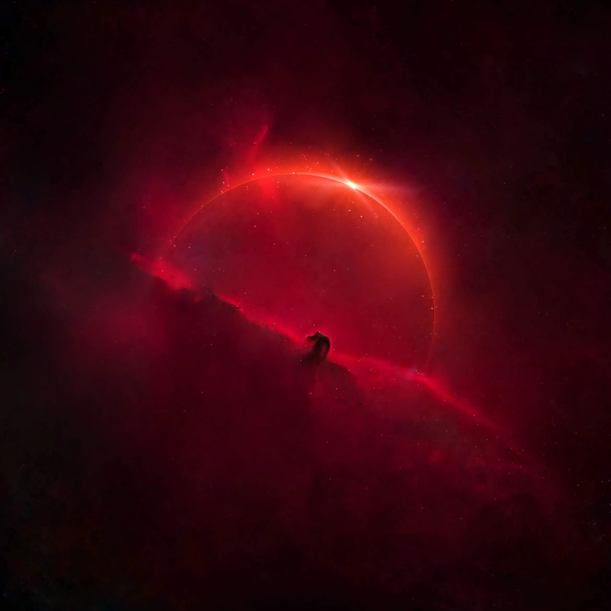 Wallpaper Huawei, Honor Magic 2, Red, Astronomical Object, Carmine, Background Free Image