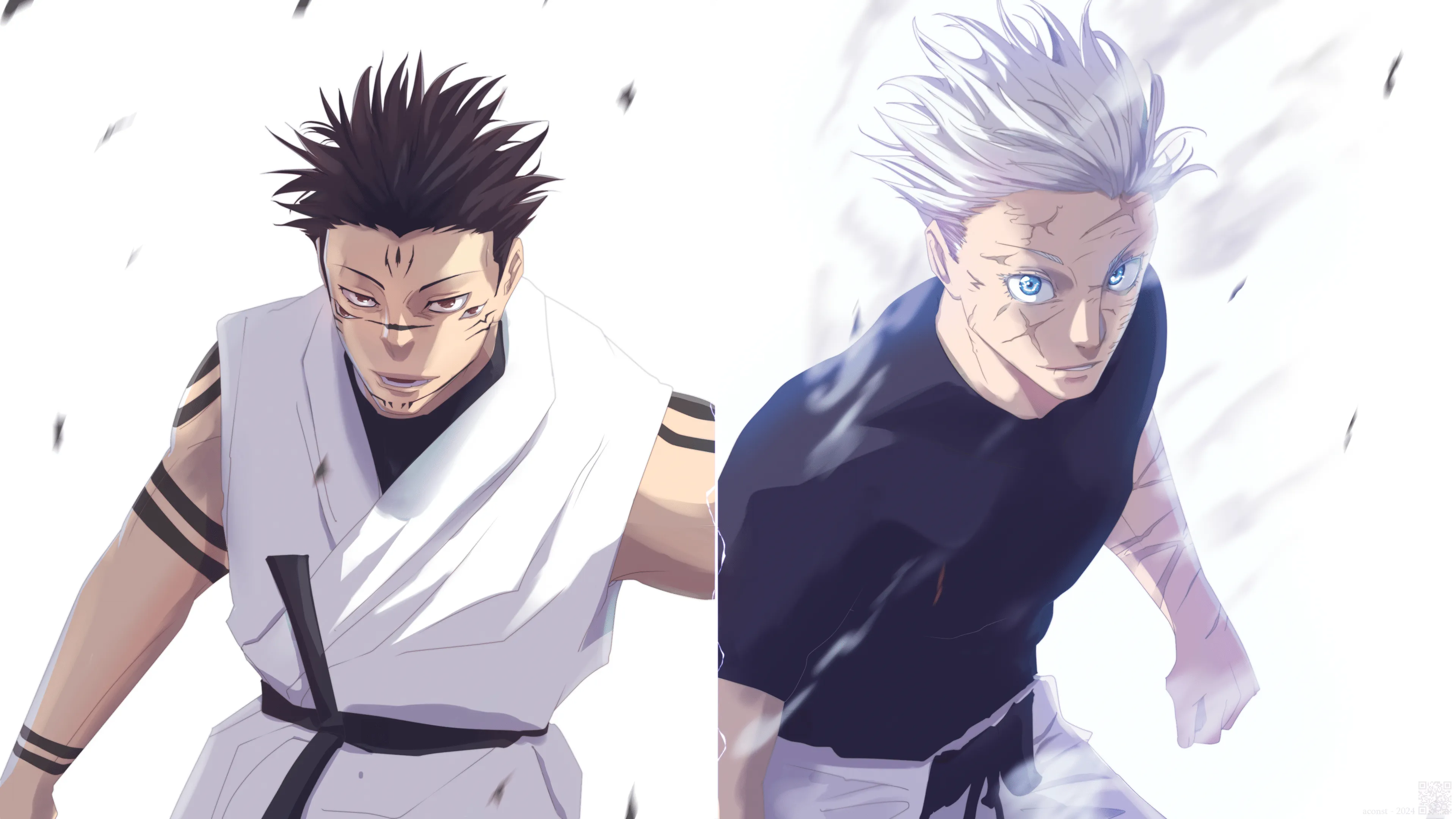 Gojo vs Sukuna: Epic 4K Jujutsu Kaisen Showdown Wallpaper